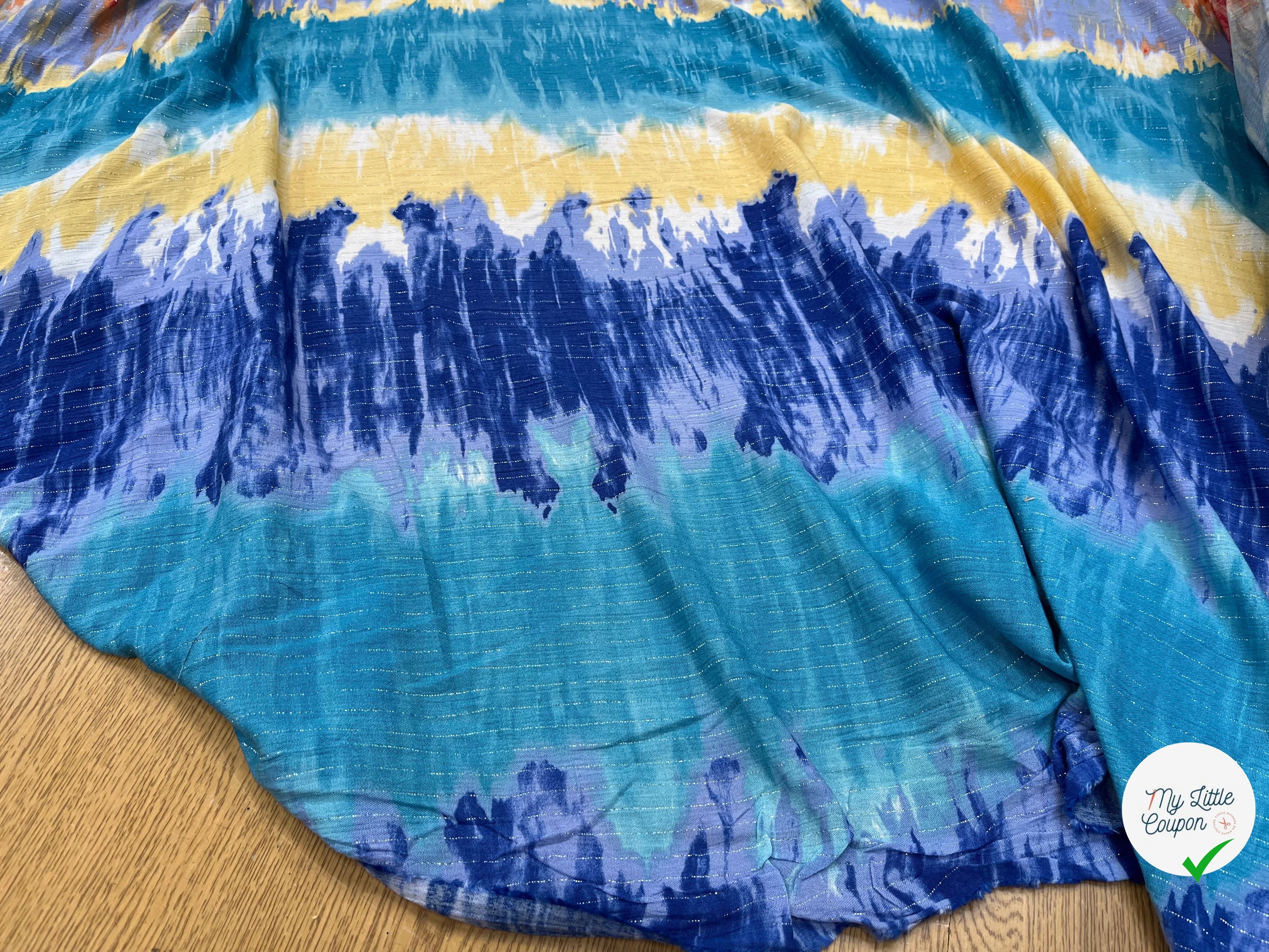 LUREX  YORYU TIE AND DYE MULTICOLORS BLEU/ROUGE/BEIGE - My Little Coupon