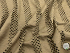 MAILLE AJOURÉE LOSANGES 100% COTON CARAMEL KHAKI - My Little Coupon - tissu - coudre