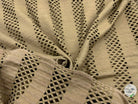 MAILLE AJOURÉE LOSANGES 100% COTON CARAMEL KHAKI - My Little Coupon - tissu - coudre