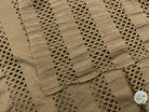 MAILLE AJOURÉE LOSANGES 100% COTON CARAMEL KHAKI - My Little Coupon - tissu - coudre