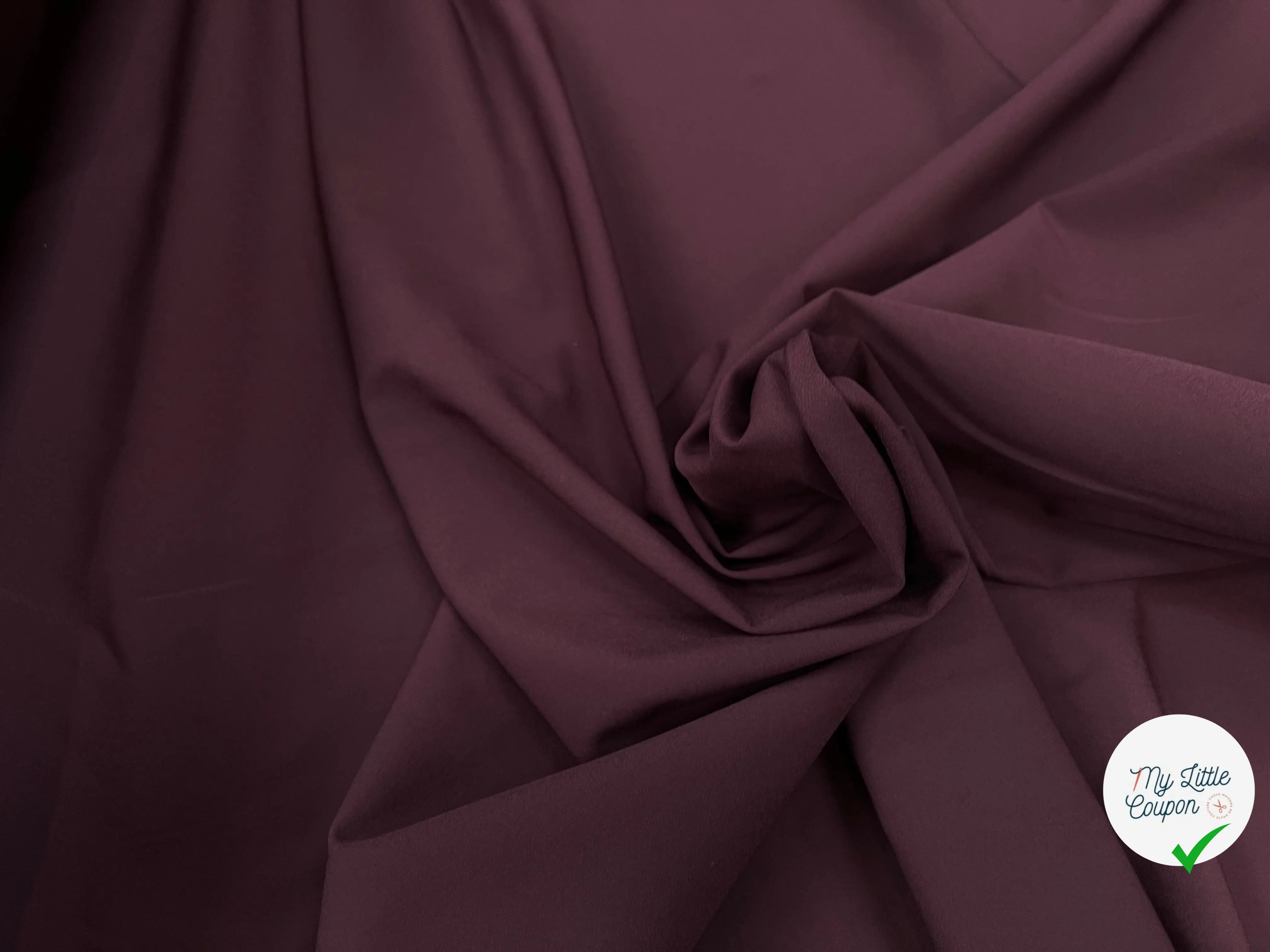 MAILLE BISTRETCH TECNICO BURGUNDY 10% ELASTHANNE - My Little Coupon