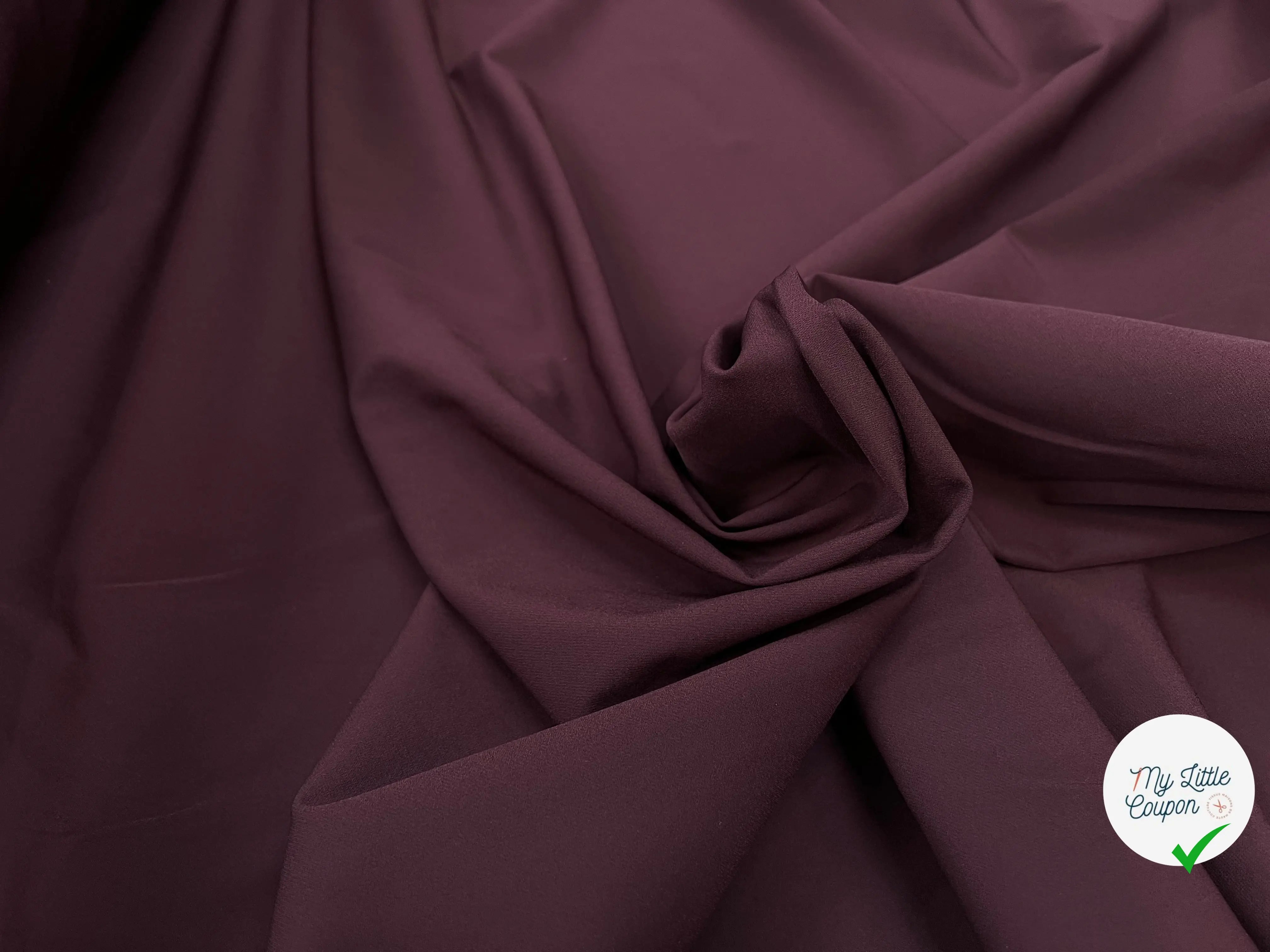 MAILLE BISTRETCH TECNICO BURGUNDY 10% ELASTHANNE - My Little Coupon