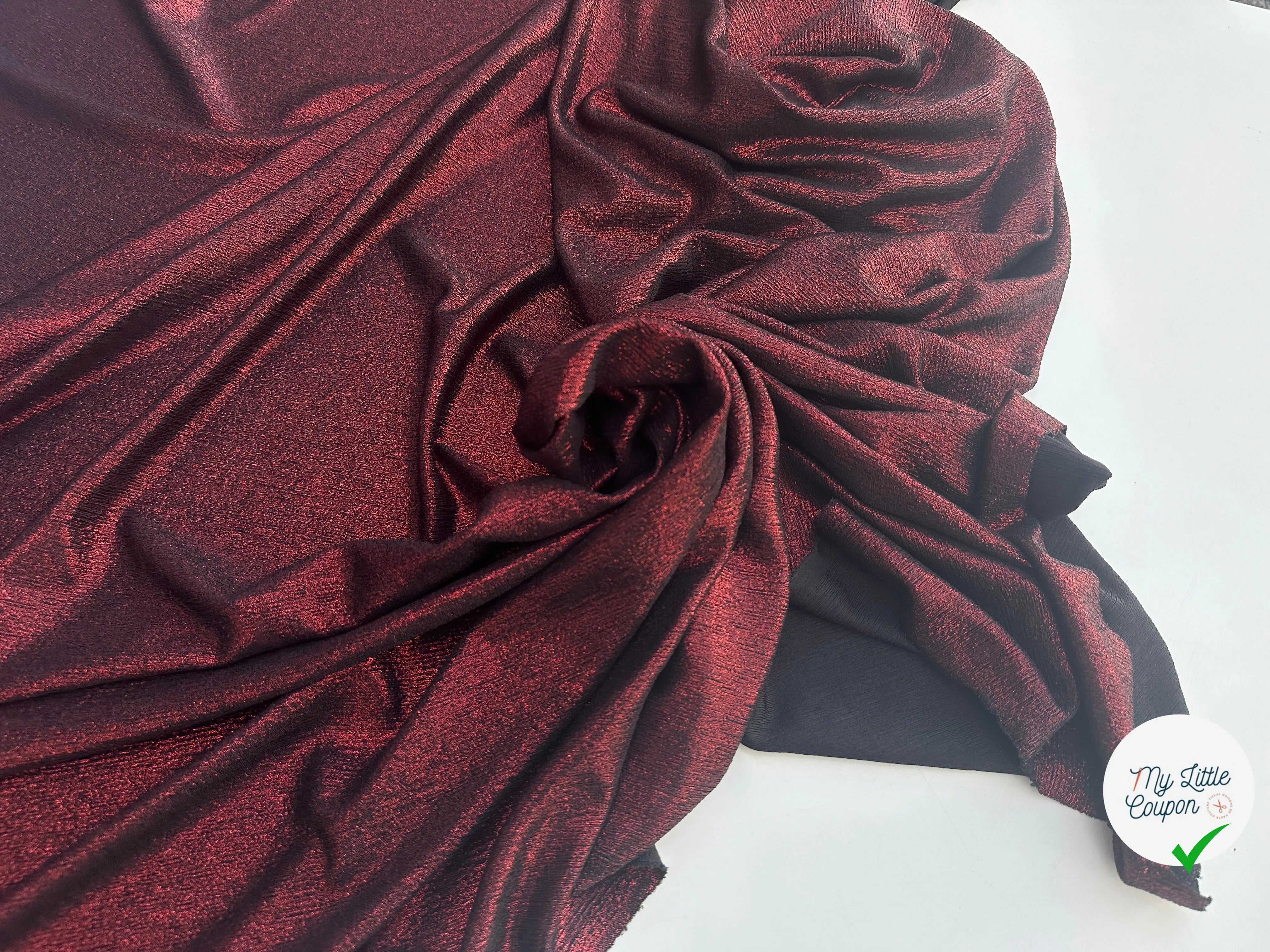 MAILLE BUBBLE FOIL REFLET ROUGE - My Little Coupon