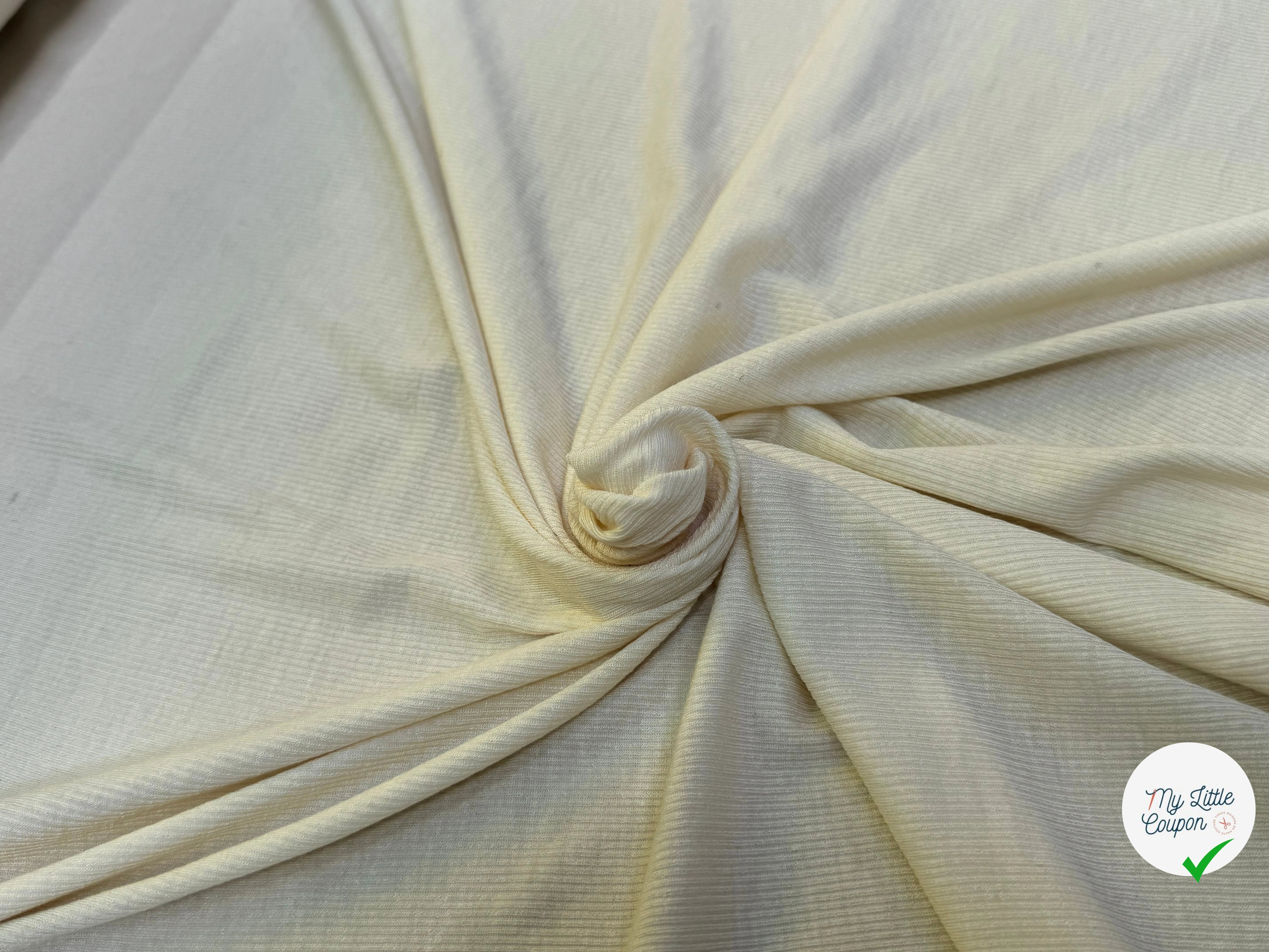 MAILLE COTE 1X1 ECRU COTIN ULTRA STRETCH - My Little Coupon