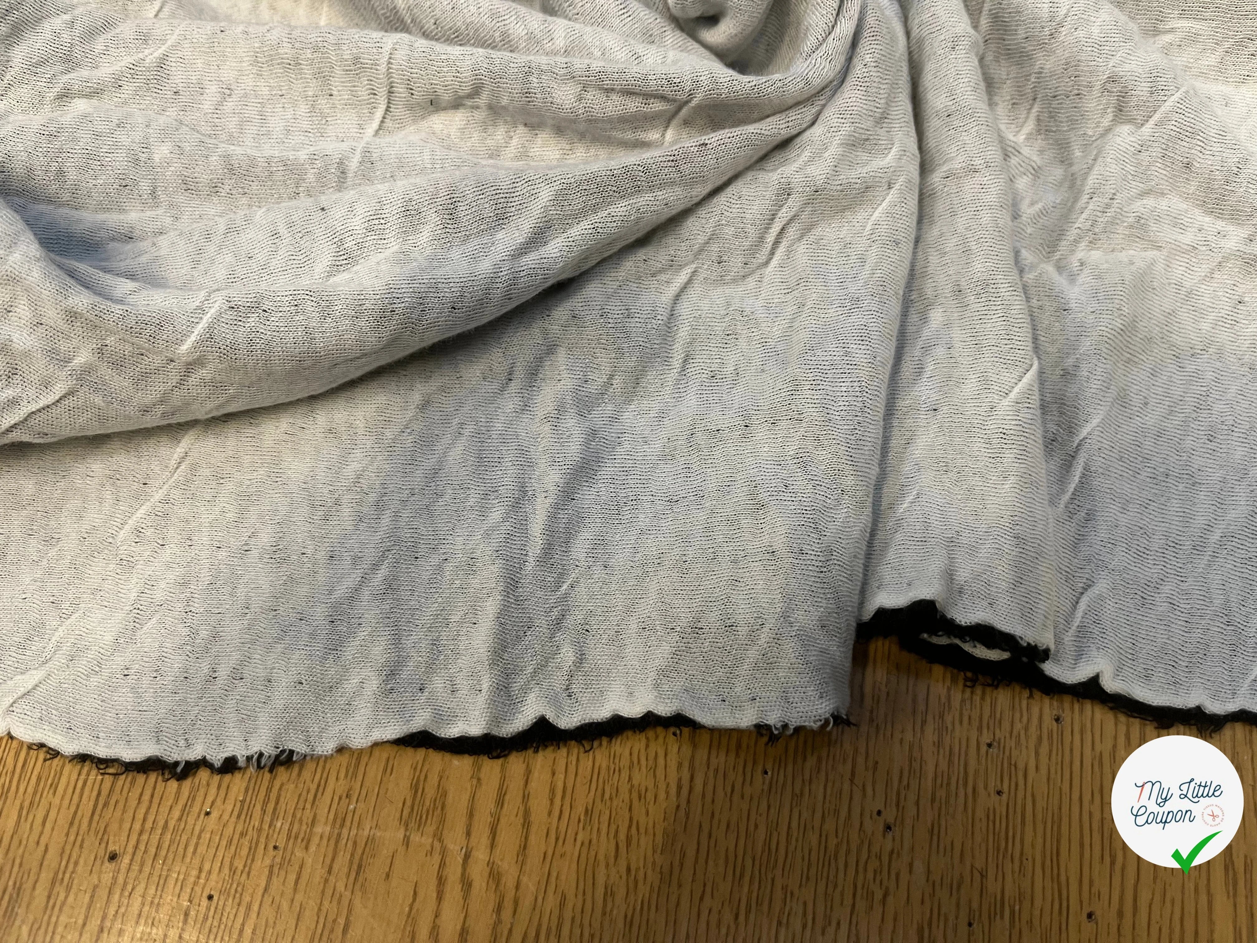 MAILLE COTON CONTRECOLLÉE ULTRA STRETCH NOIR ET BLANC - My Little Coupon