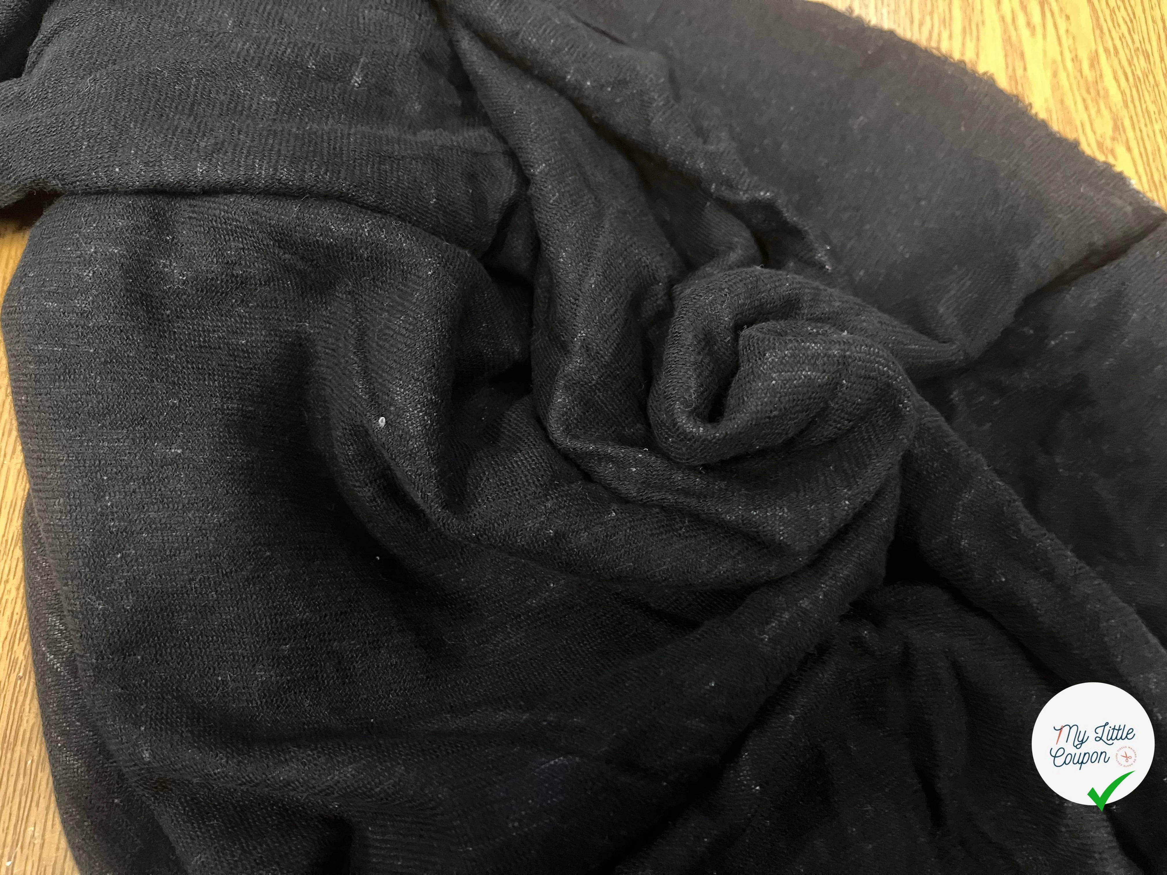 MAILLE COTON CONTRECOLLÉE ULTRA STRETCH NOIR ET BLANC - My Little Coupon