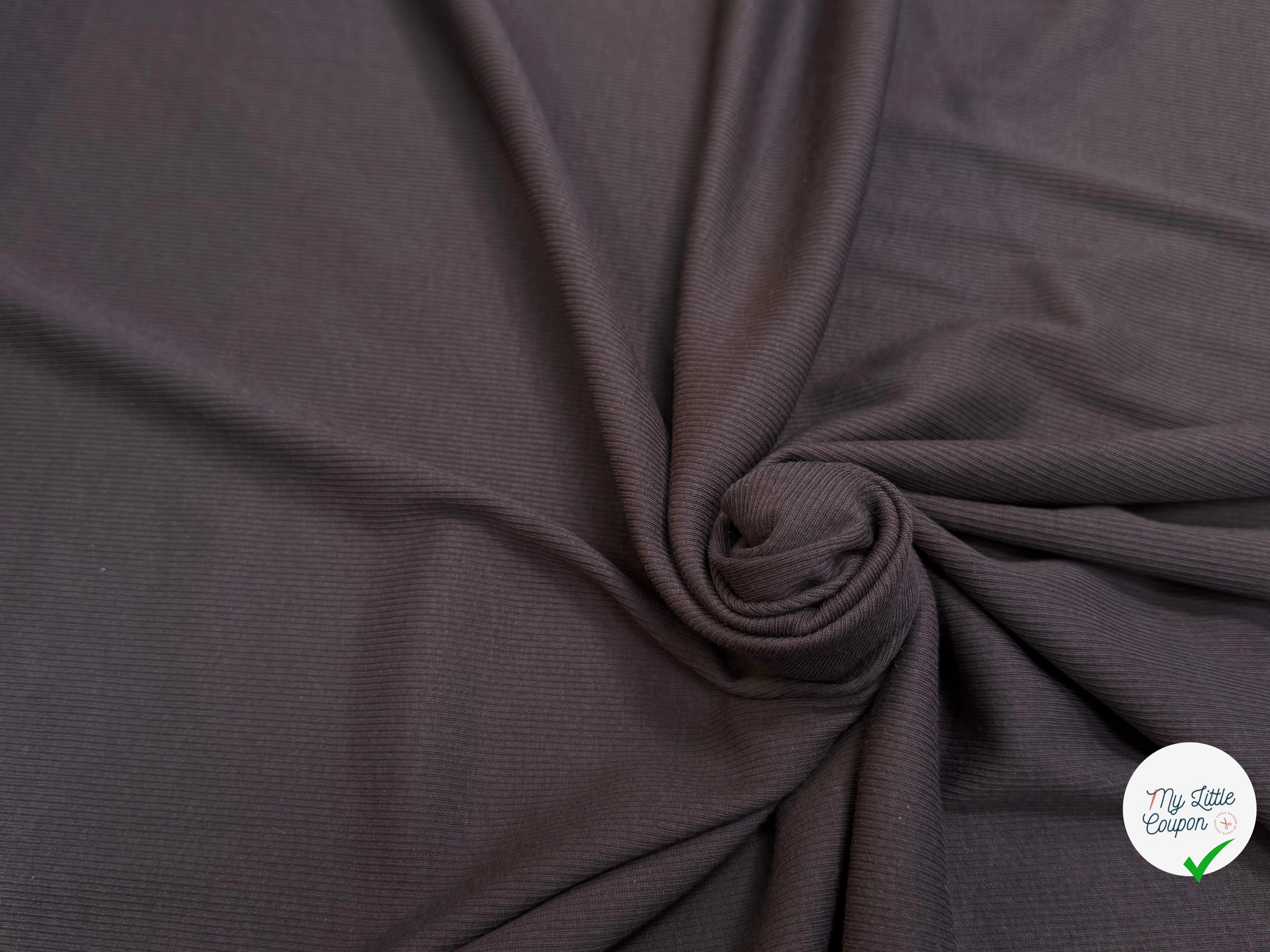 MAILLE COTON CÔTE 1X1  STRETCH BURNT RED - My Little Coupon