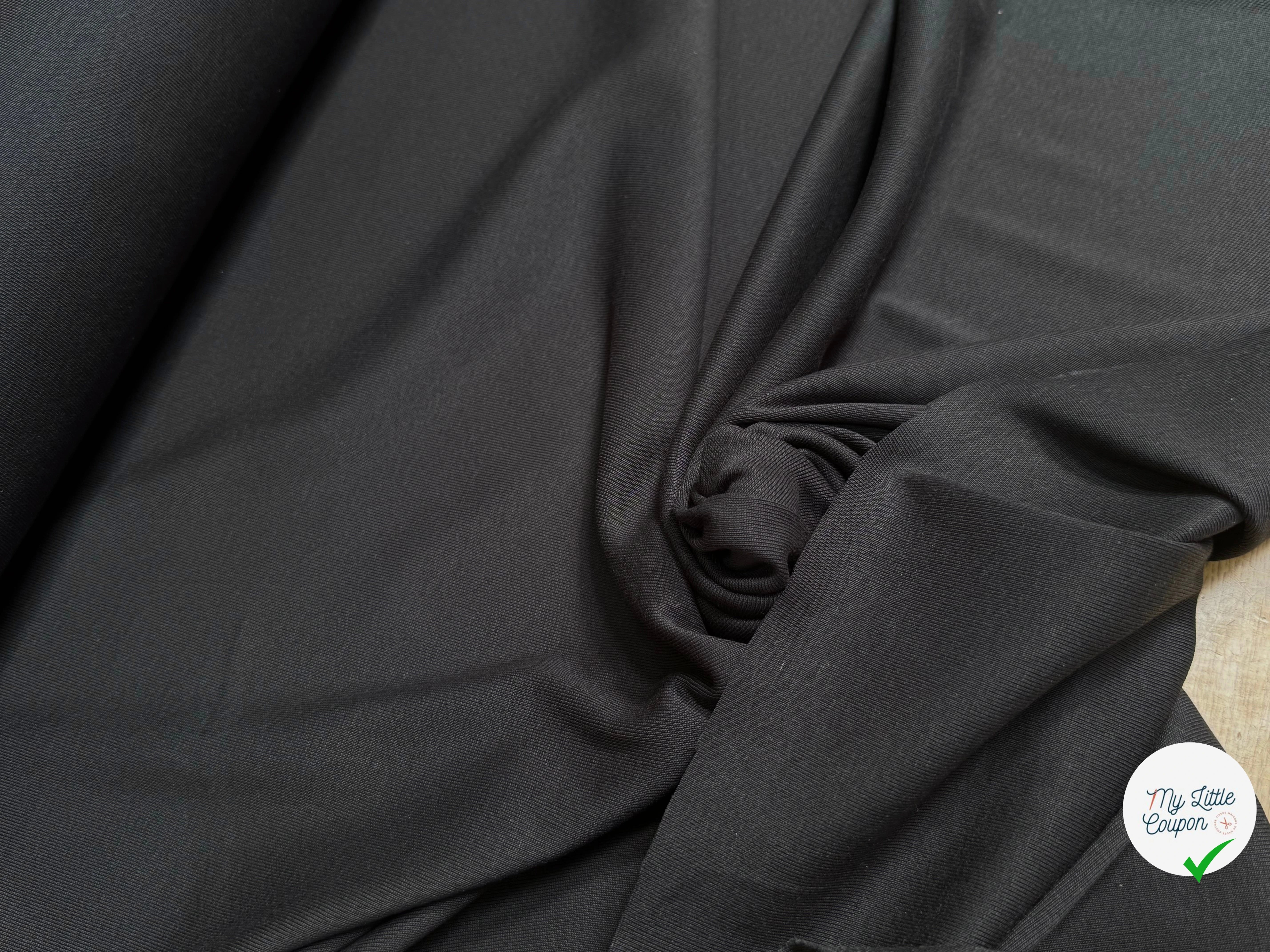 MAILLE COTON LEGER CÔTELÉE BLACK - My Little Coupon