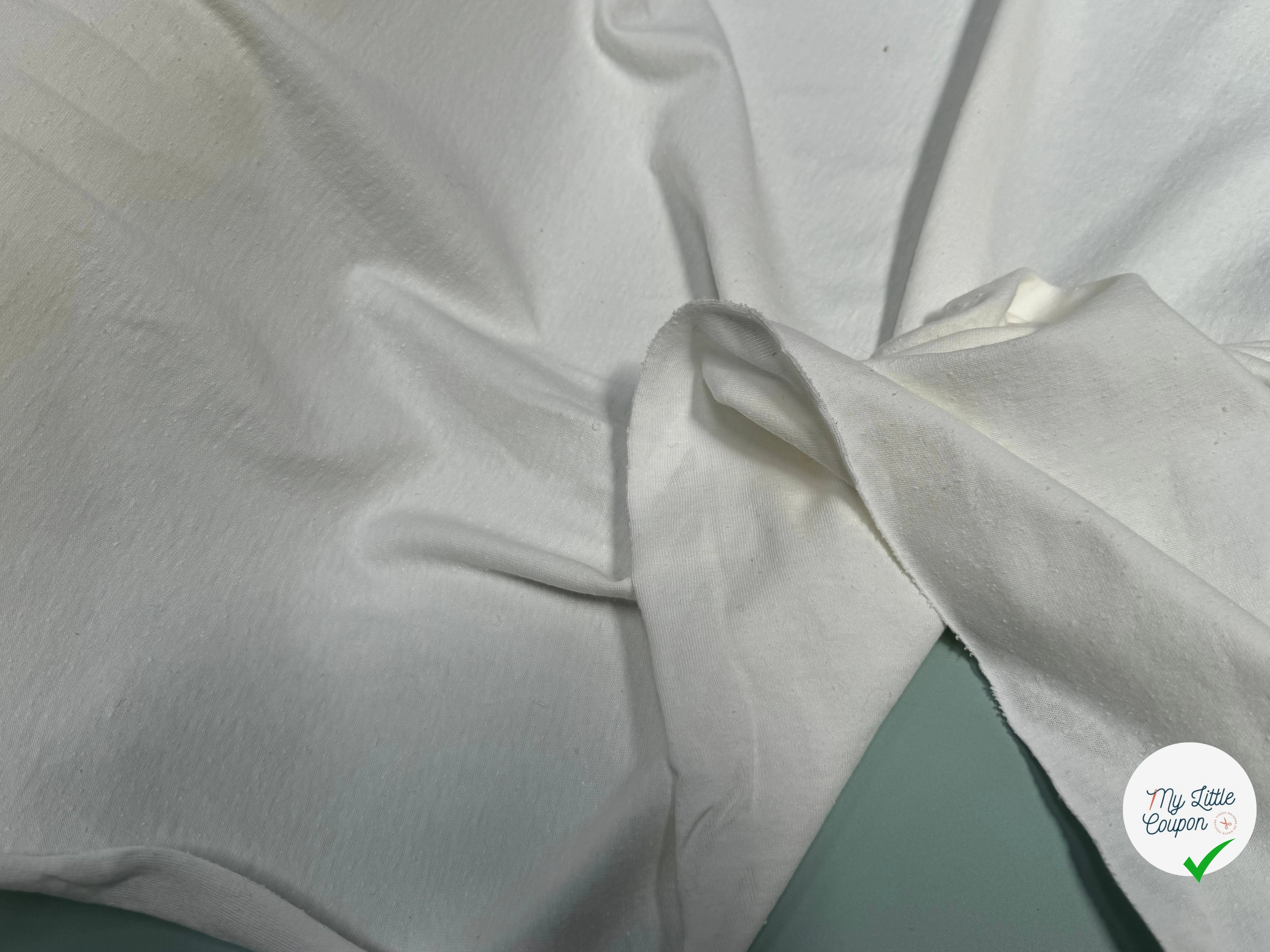 MAILLE COTON LOURD GRATÉE BELLE TENUE BLANC - My Little Coupon