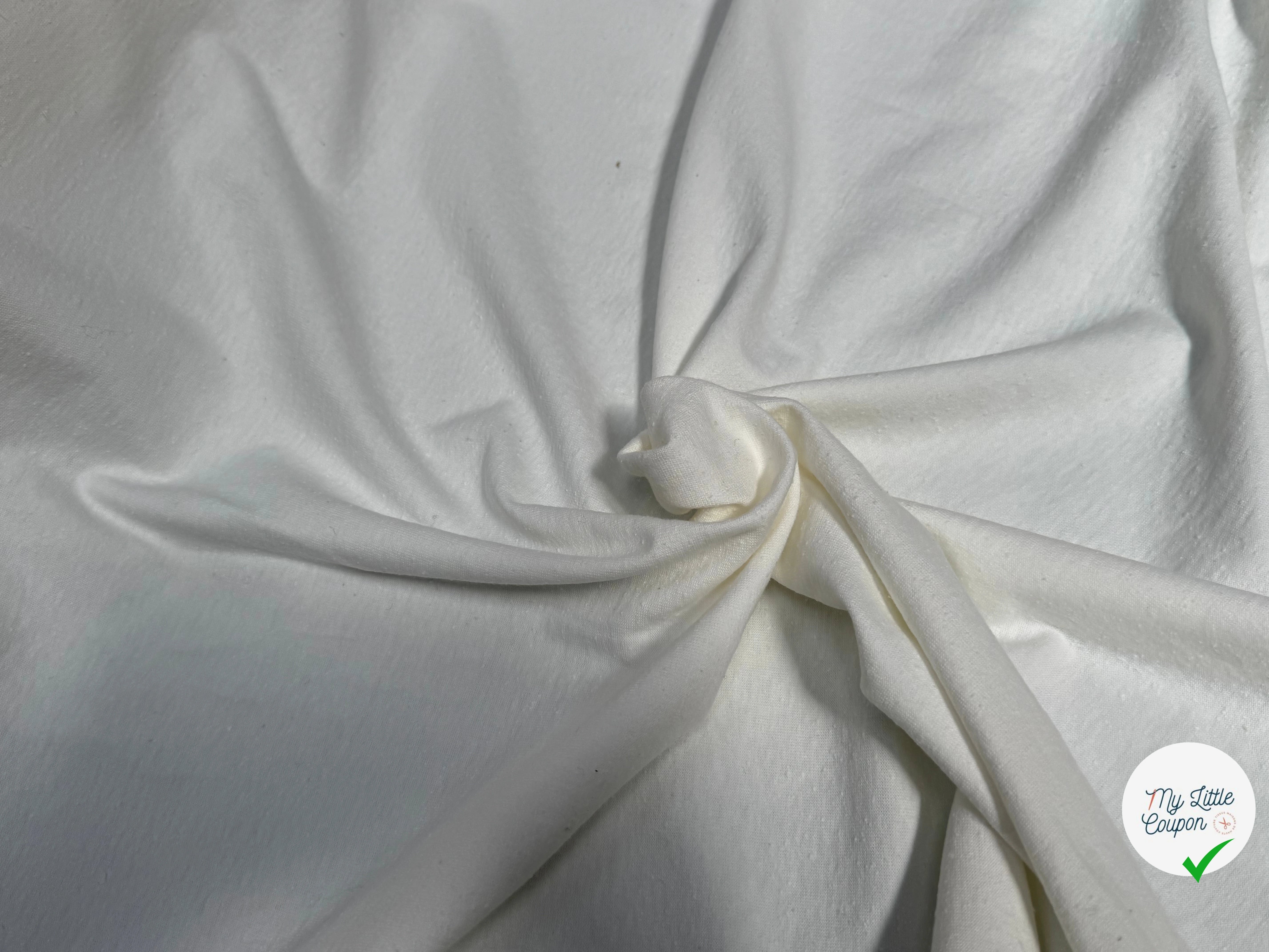 MAILLE COTON LOURD GRATÉE BELLE TENUE BLANC - My Little Coupon