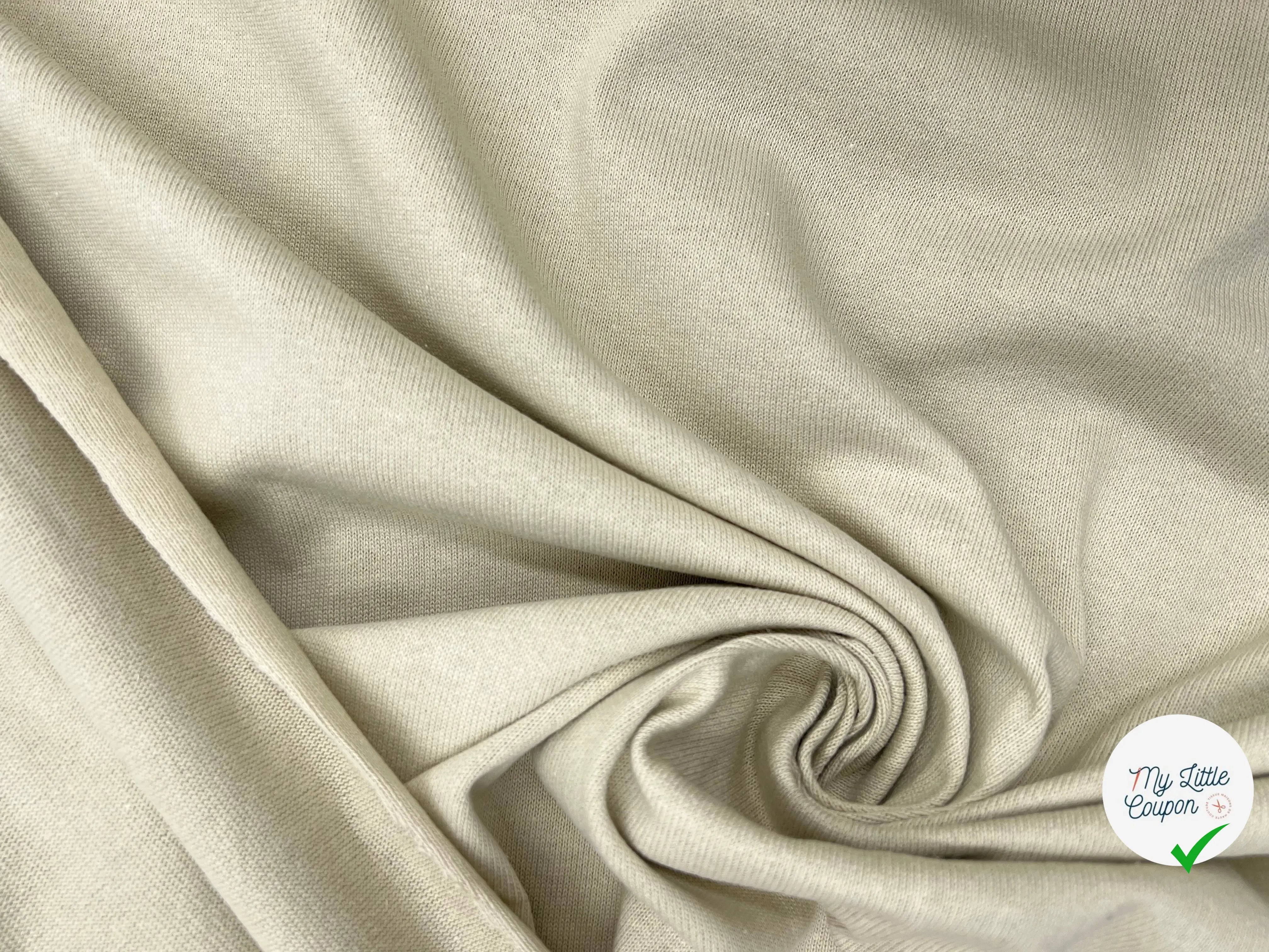 MAILLE COTON LOURDE BEIGE LIN - My Little Coupon - tissu - coudre