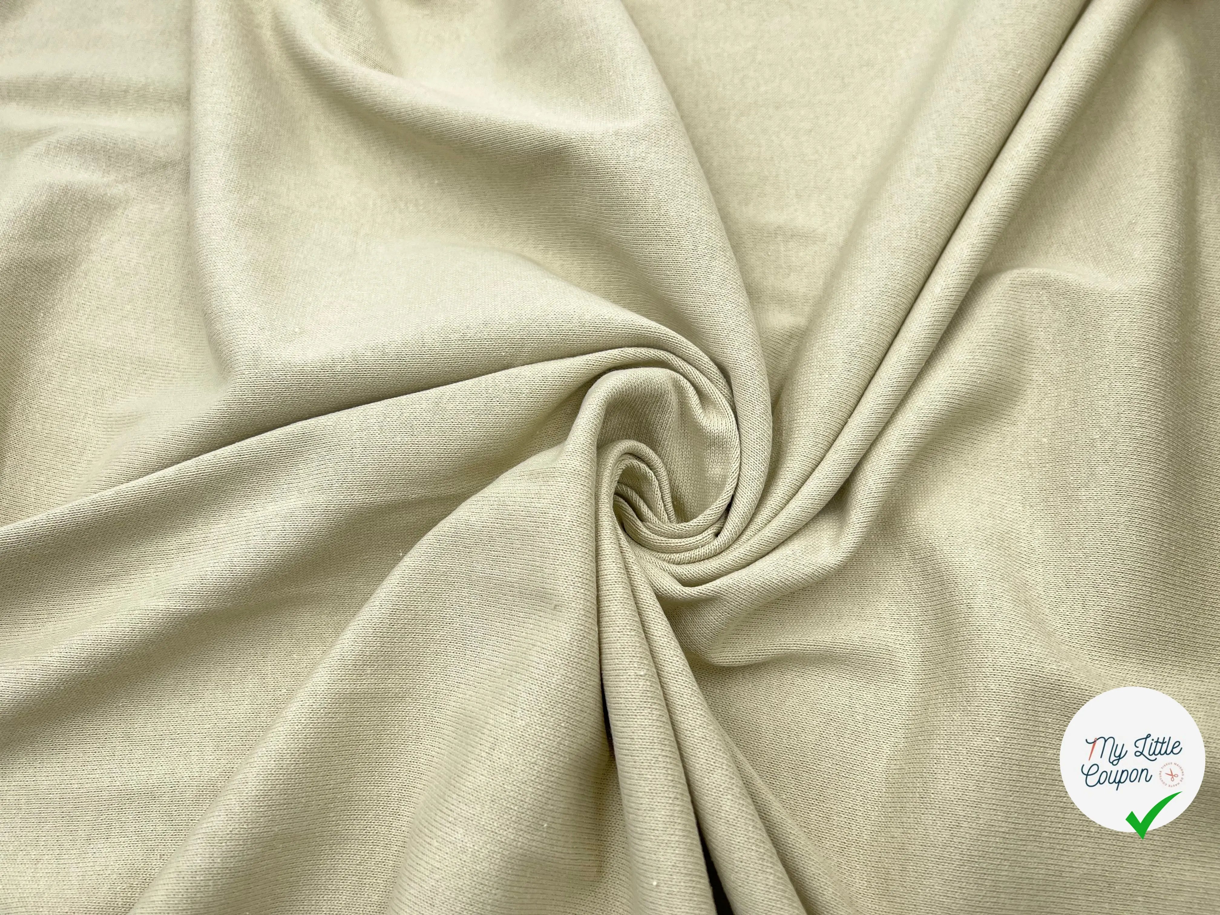 MAILLE COTON LOURDE BEIGE LIN - My Little Coupon - tissu - coudre