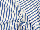 MAILLE COTON LOURDE RAYURES BLEU CUMULUS ET NEIGE - My Little Coupon - tissu - coudre