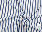 MAILLE COTON LOURDE RAYURES BLEU CUMULUS ET NEIGE - My Little Coupon - tissu - coudre