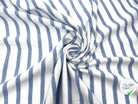 MAILLE COTON LOURDE RAYURES BLEU DENIM ET NEIGE - My Little Coupon - tissu - coudre