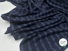 MAILLE COTON LOURDE RAYURES BLEU SUR BLEU - My Little Coupon - tissu - coudre