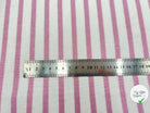 MAILLE COTON LOURDE RAYURES ROSE SIBILÉ FOND NEIGE - My Little Coupon - tissu - coudre