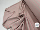 MAILLE COTON LOURDE RAYURES ROSES FOND GRIS - My Little Coupon - tissu - coudre