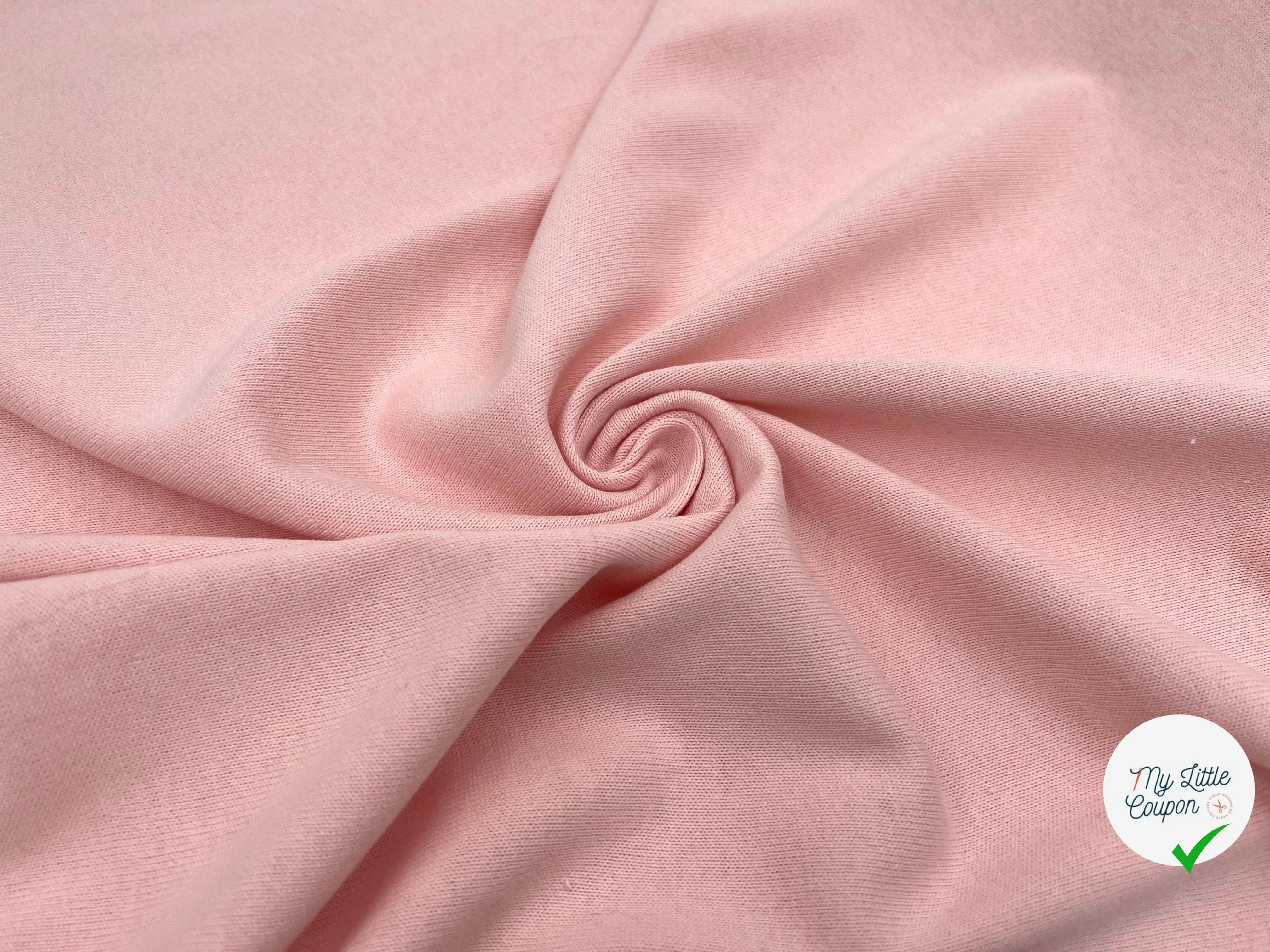 MAILLE COTON LOURDE ROSE DRAGÉE - My Little Coupon - tissu - coudre