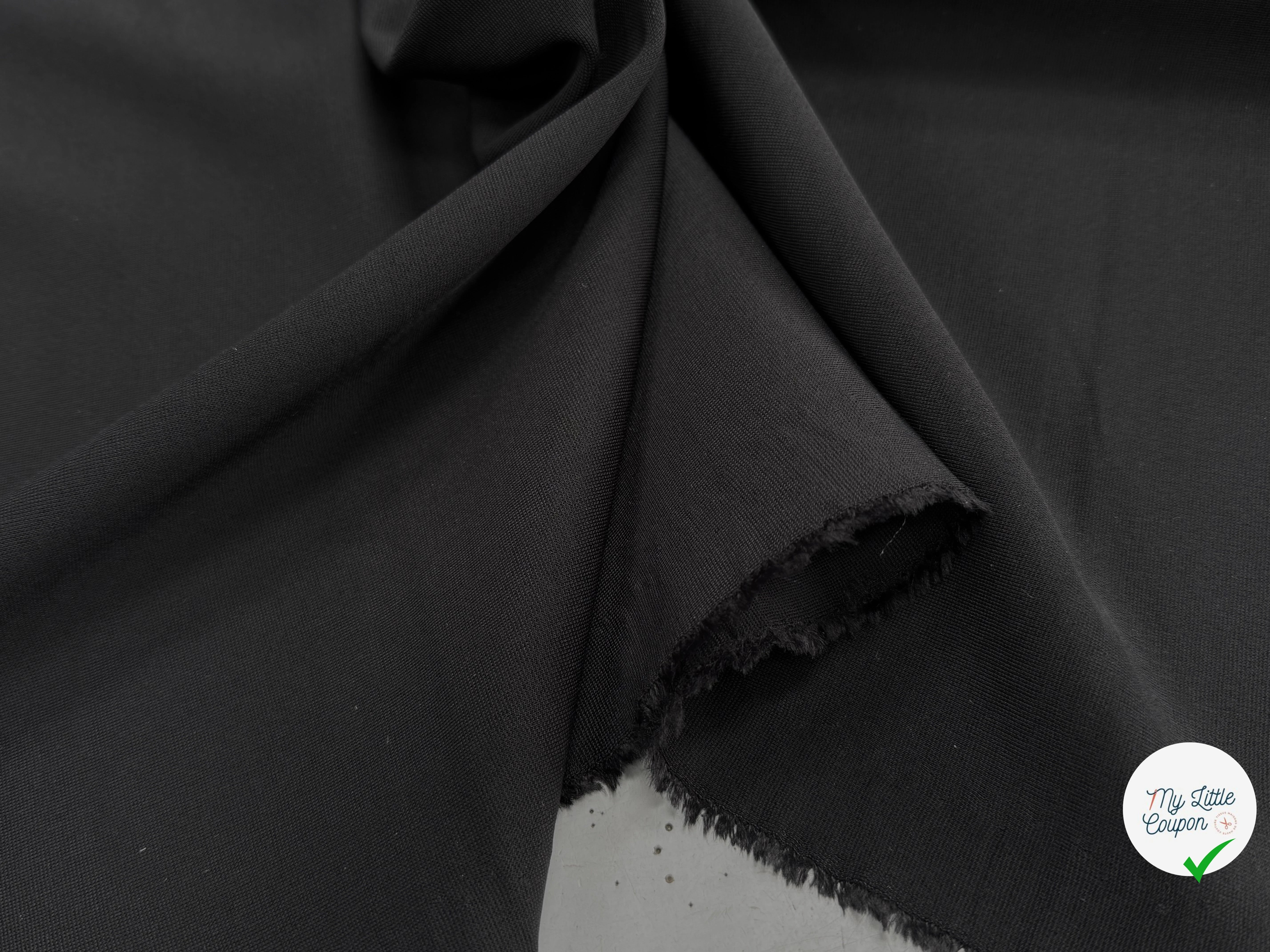 MAILLE COTON ULTRA STRETCH NOIR 96% COTON - My Little Coupon