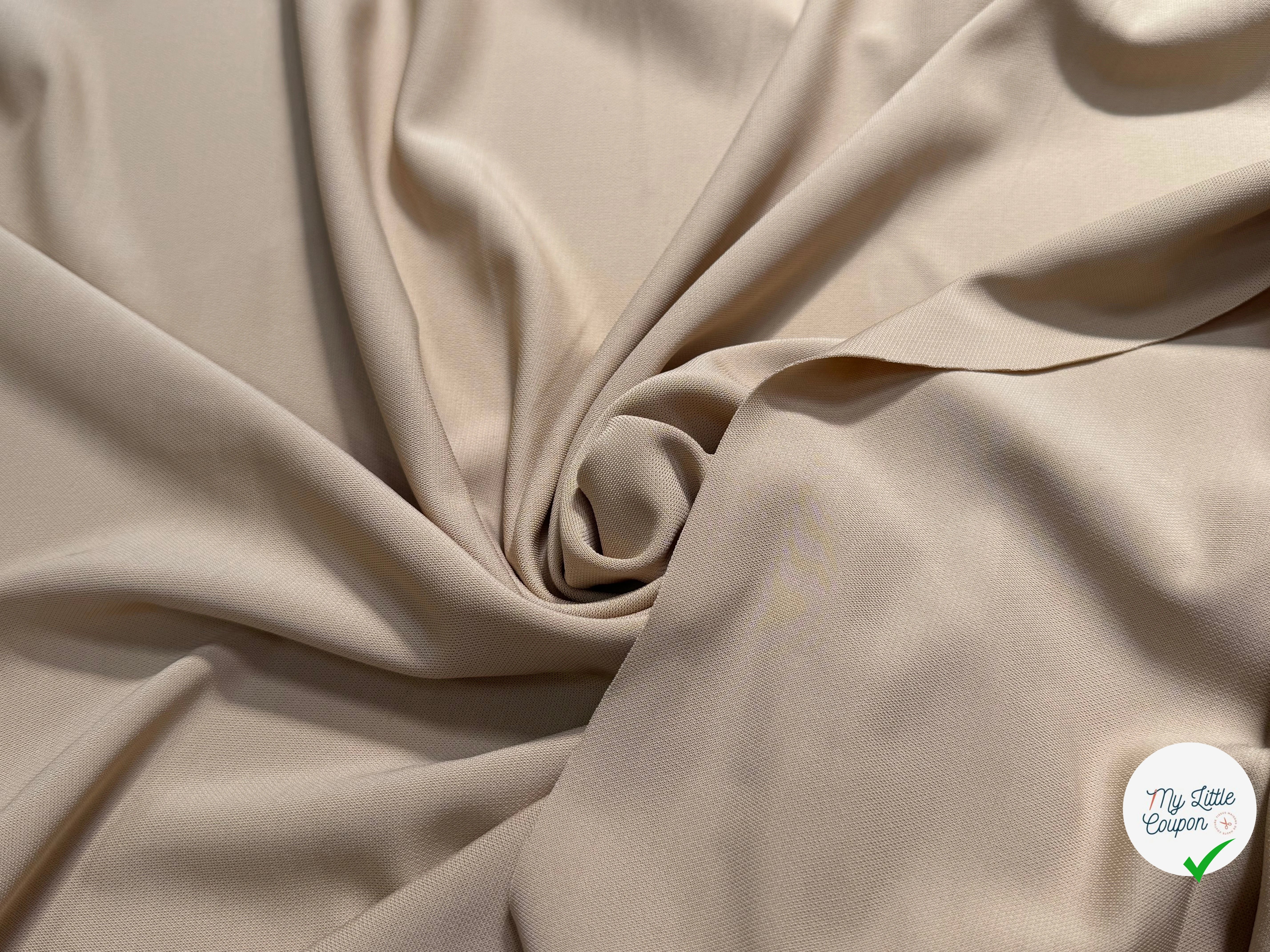 MAILLE CREPÉE STRETCH BEIGE CRÈME - My Little Coupon