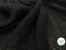 MAILLE DE LAINE TRICOT NOIRE LÉGÈREMENT AJOURÉE - My Little Coupon - tissu - coudre