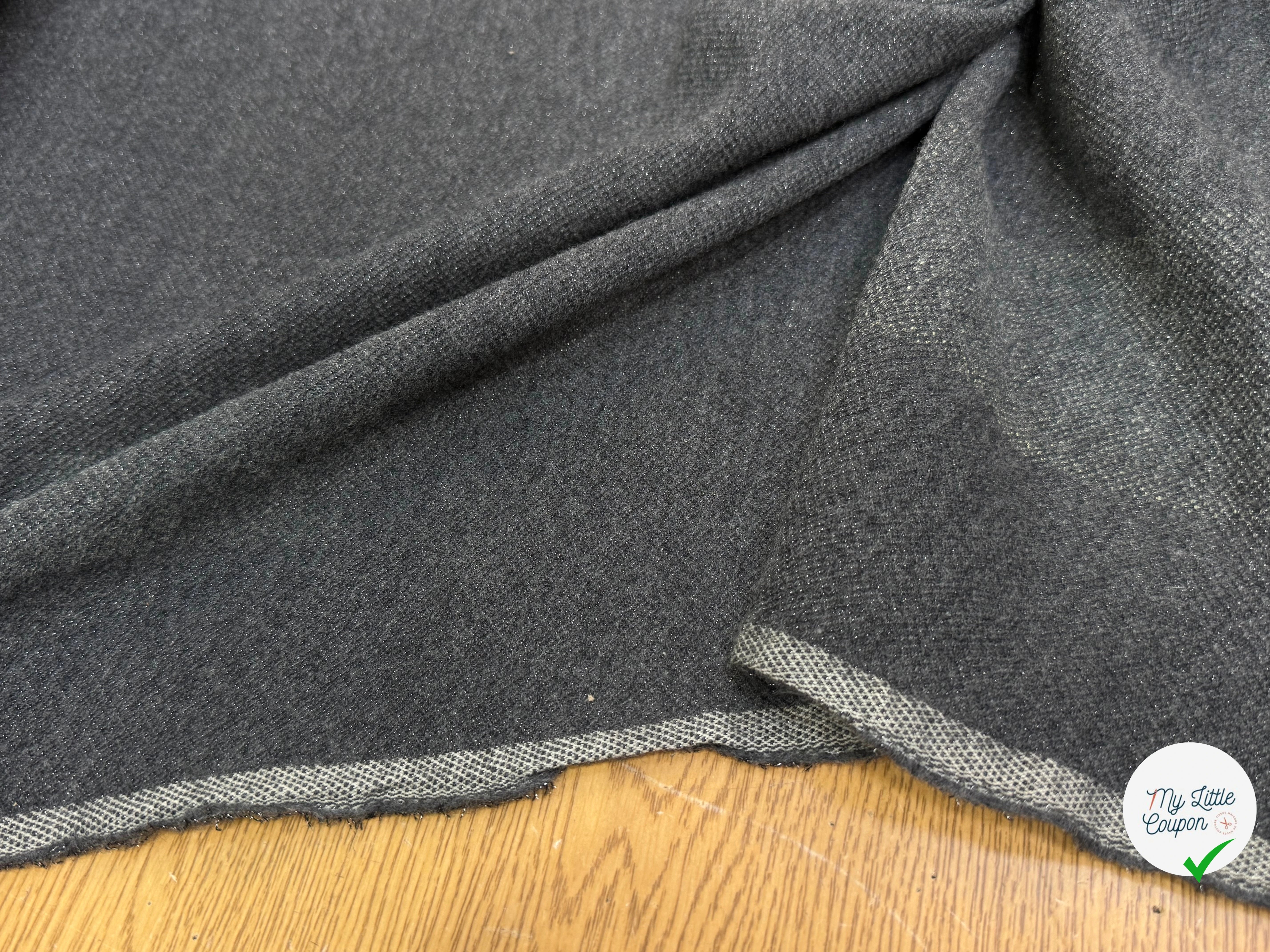 MAILLE DE LAINE TRICOTÉE LÉGÈREMENT STRETCH GRIS - My Little Coupon
