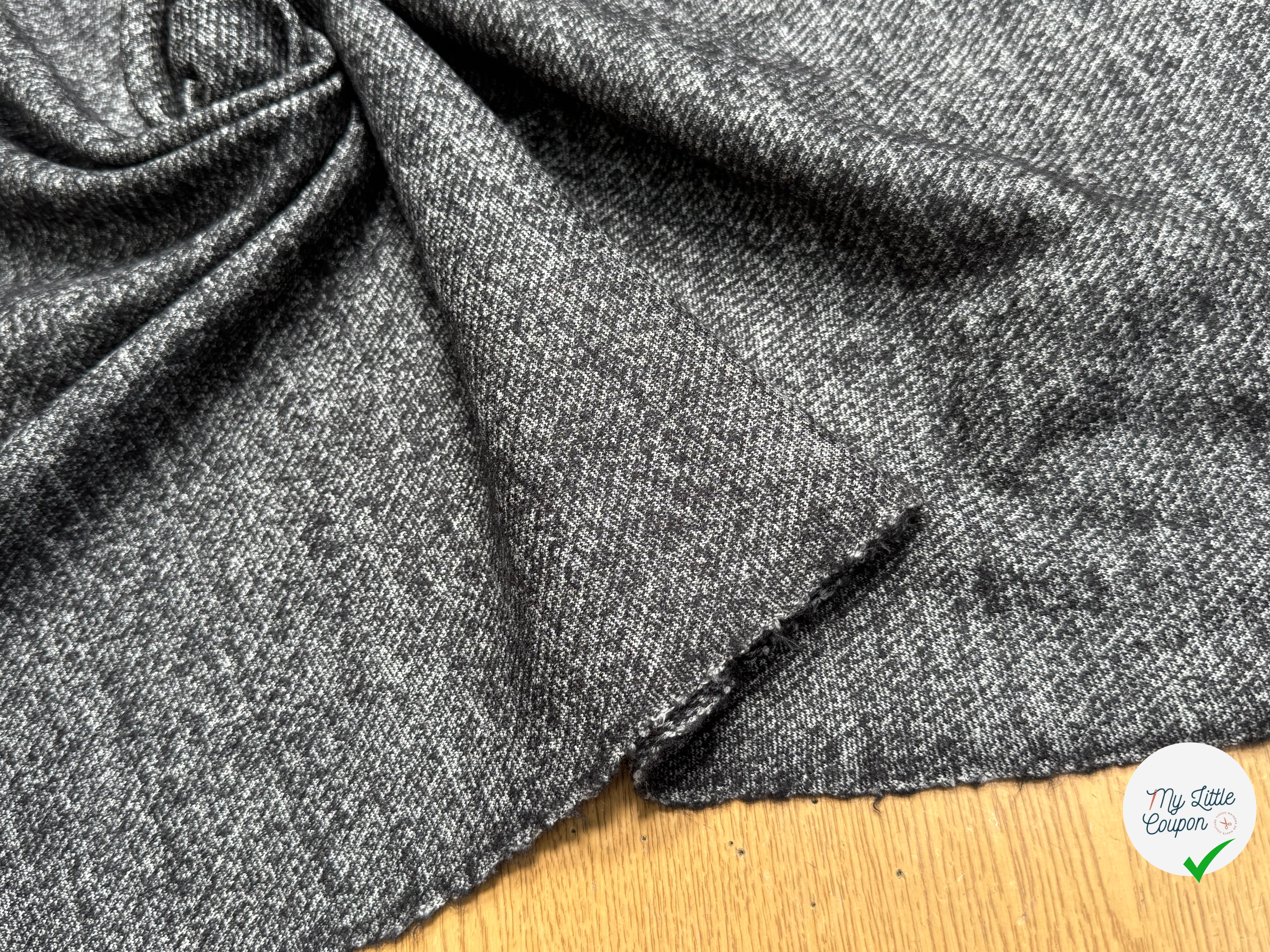 MAILLE DE LAINE TISSÉE ULTRA STRETCH GRIS CHINÉ - My Little Coupon