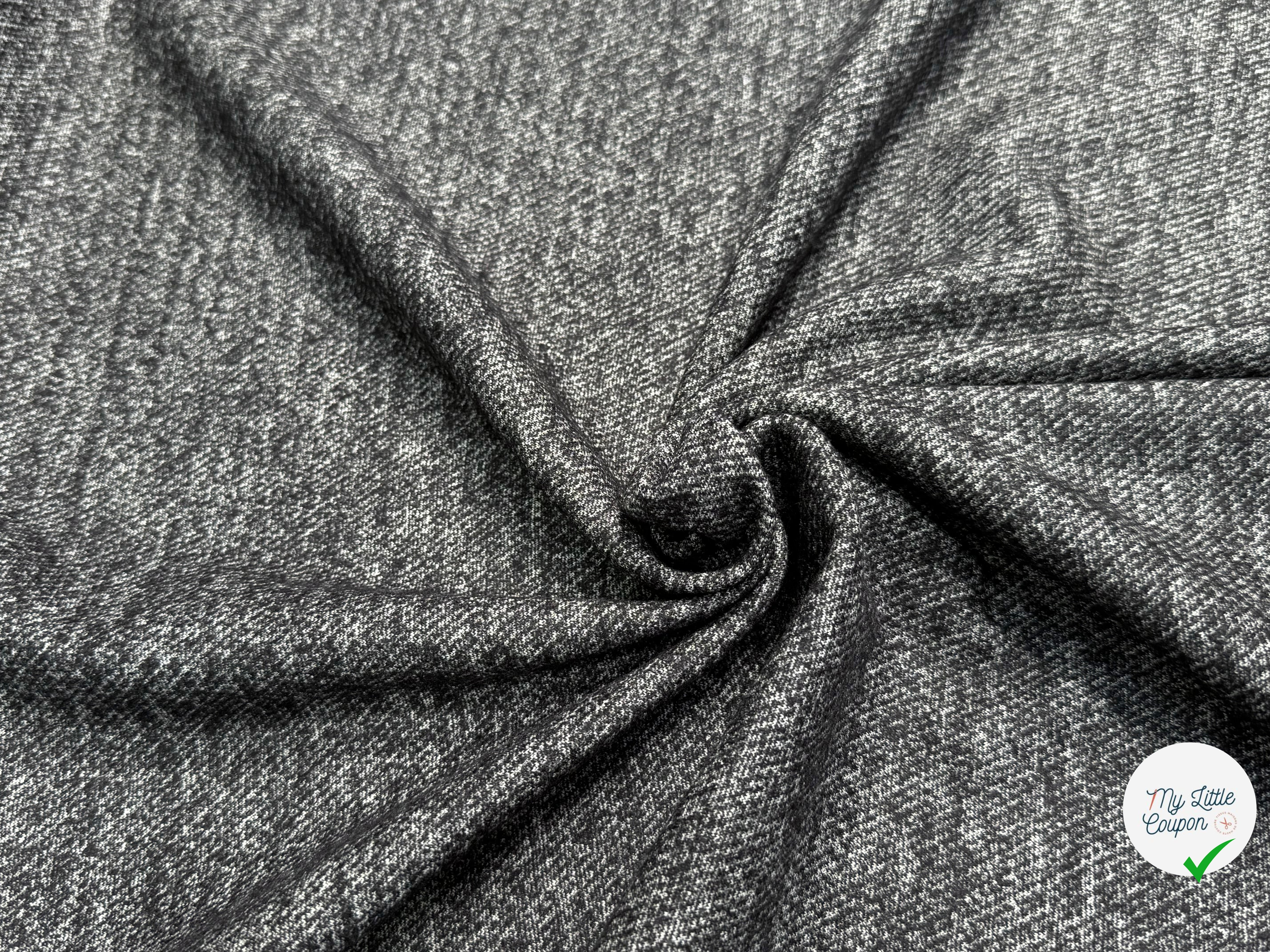 MAILLE DE LAINE TISSÉE ULTRA STRETCH GRIS CHINÉ - My Little Coupon