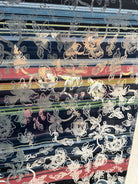 MAILLE DEVORÉE DE FLEURS RAYÉE FOND ROSE BLEU - My Little Coupon