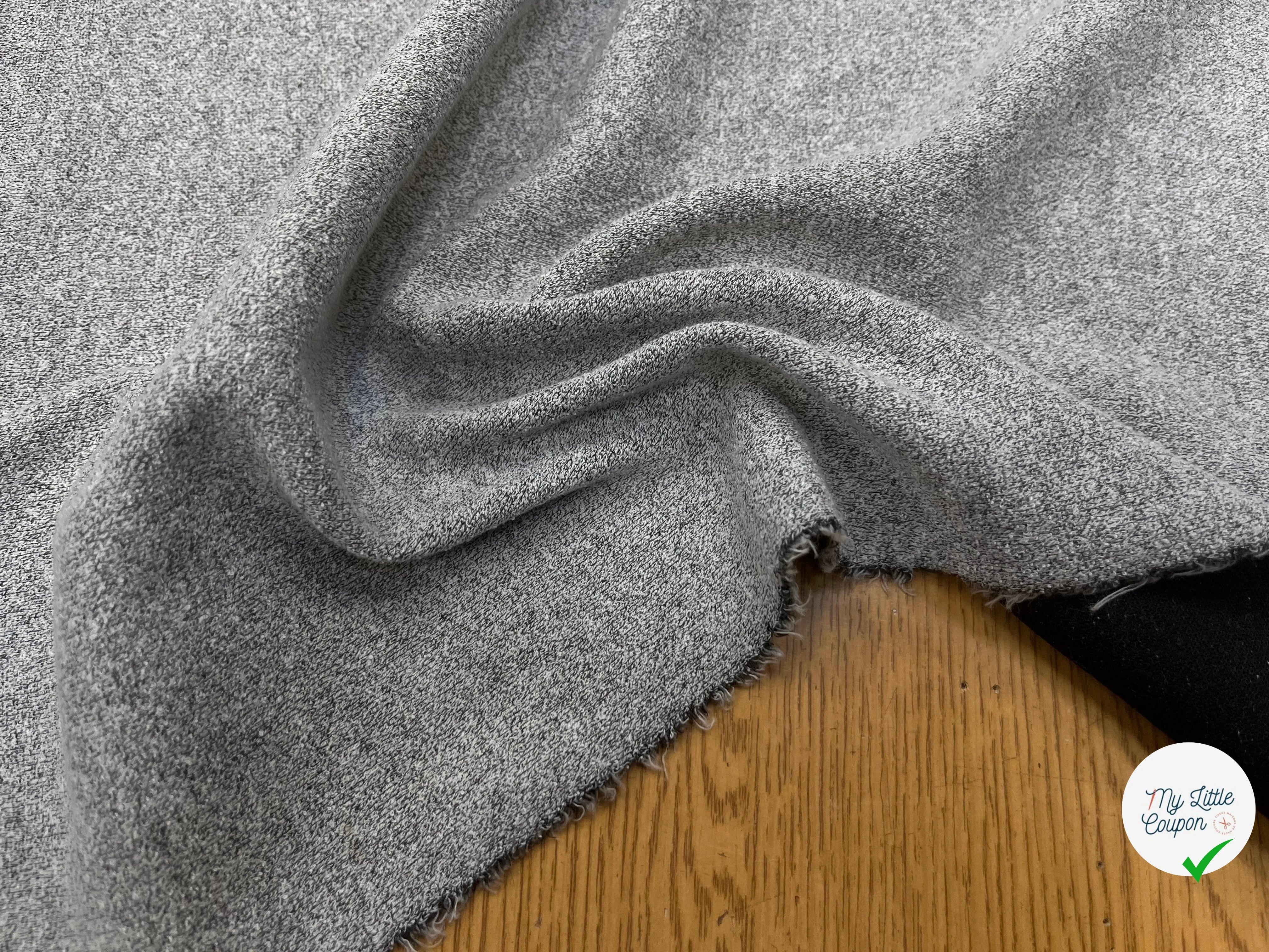 MAILLE ÉPONGE GRIS CHINÉE 150CM - My Little Coupon