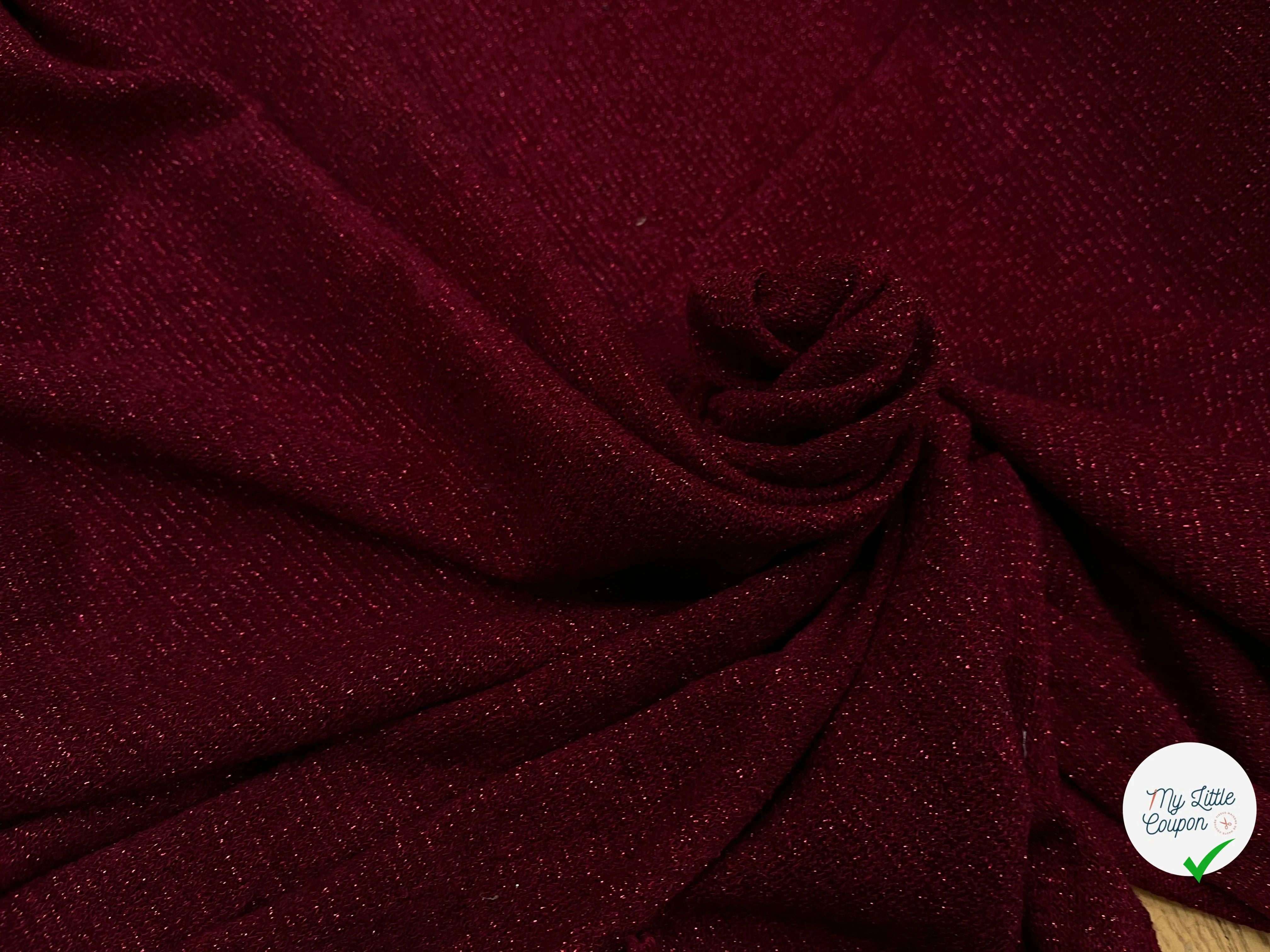 MAILLE FÊTE LÉGÈREMENT BRILLANTE ROUGE BORDEAUX - My Little Coupon