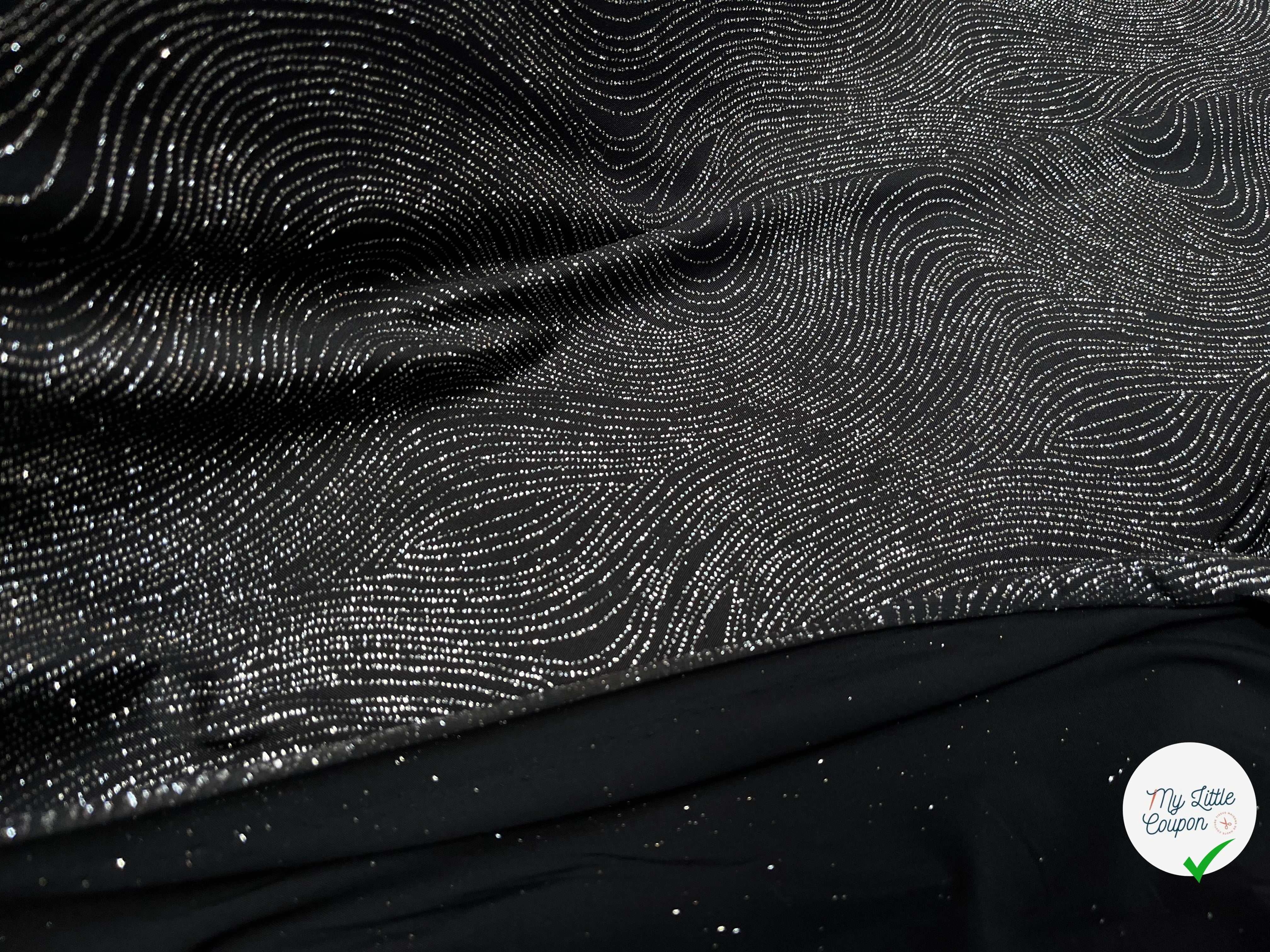 MAILLE FÊTE SÉQUIN BLACK&SILVER - My Little Coupon