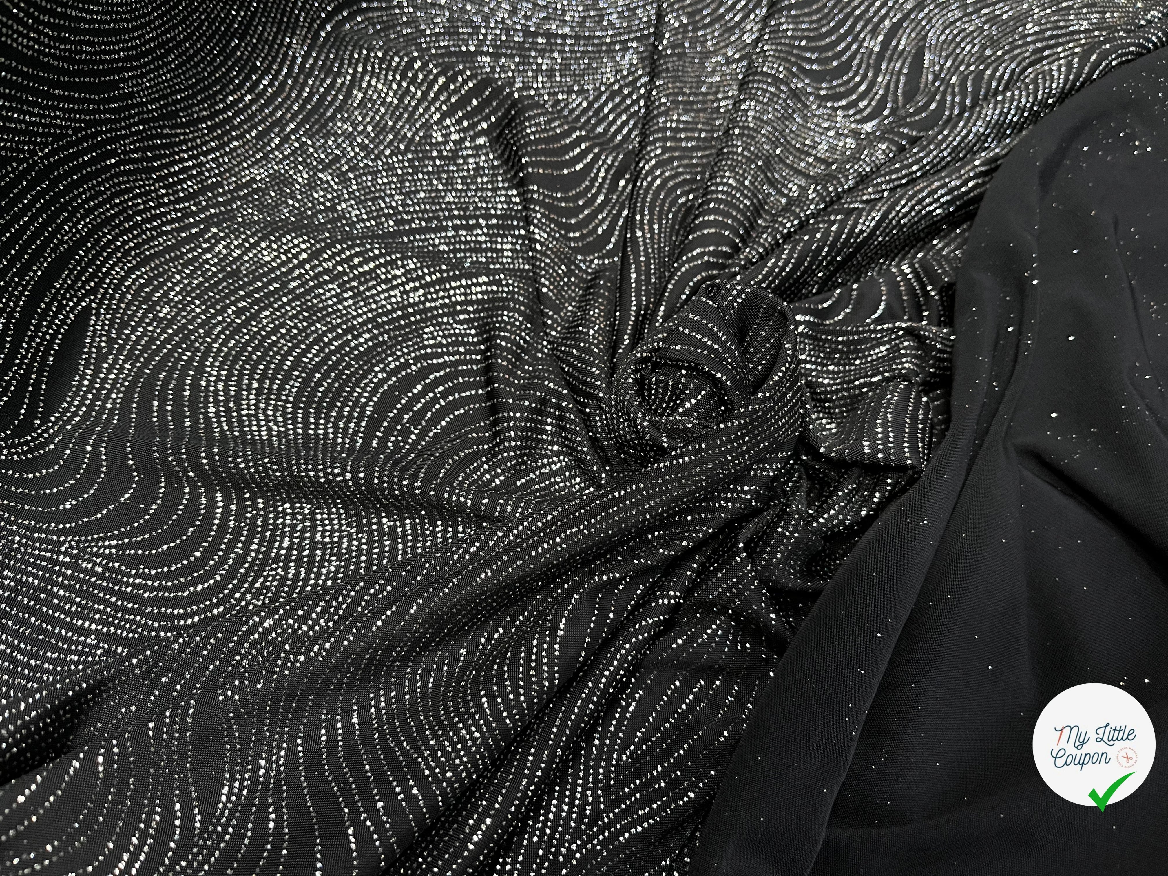 MAILLE FÊTE SÉQUIN BLACK&SILVER - My Little Coupon