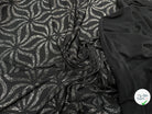 MAILLE FÊTE SÉQUIN GROSSES FEUILLES DE FLEURES BLACK&SILVER - My Little Coupon
