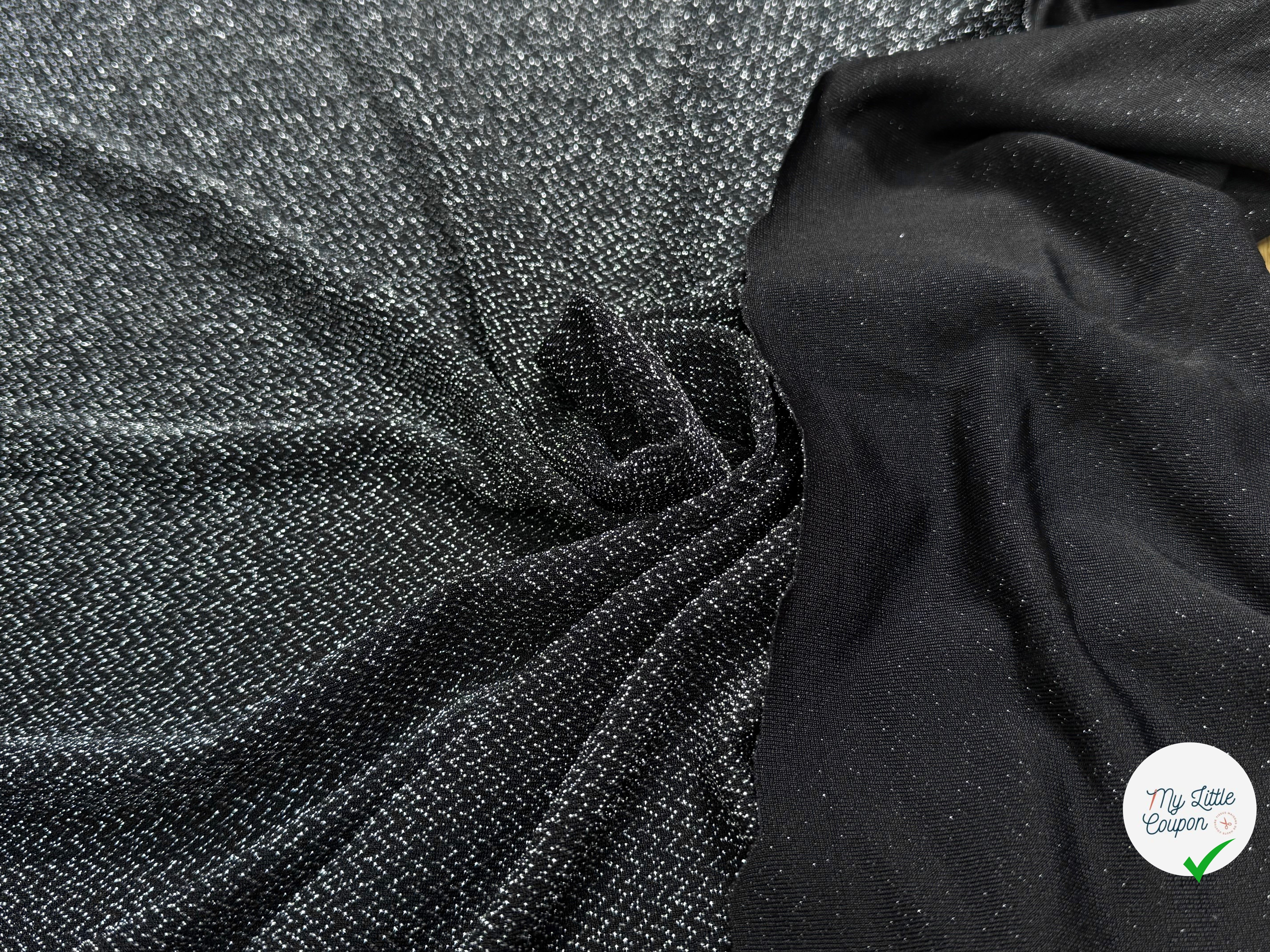 MAILLE FÊTE ULTRA STRETCH BRILLANT BLACK SILVER - My Little Coupon