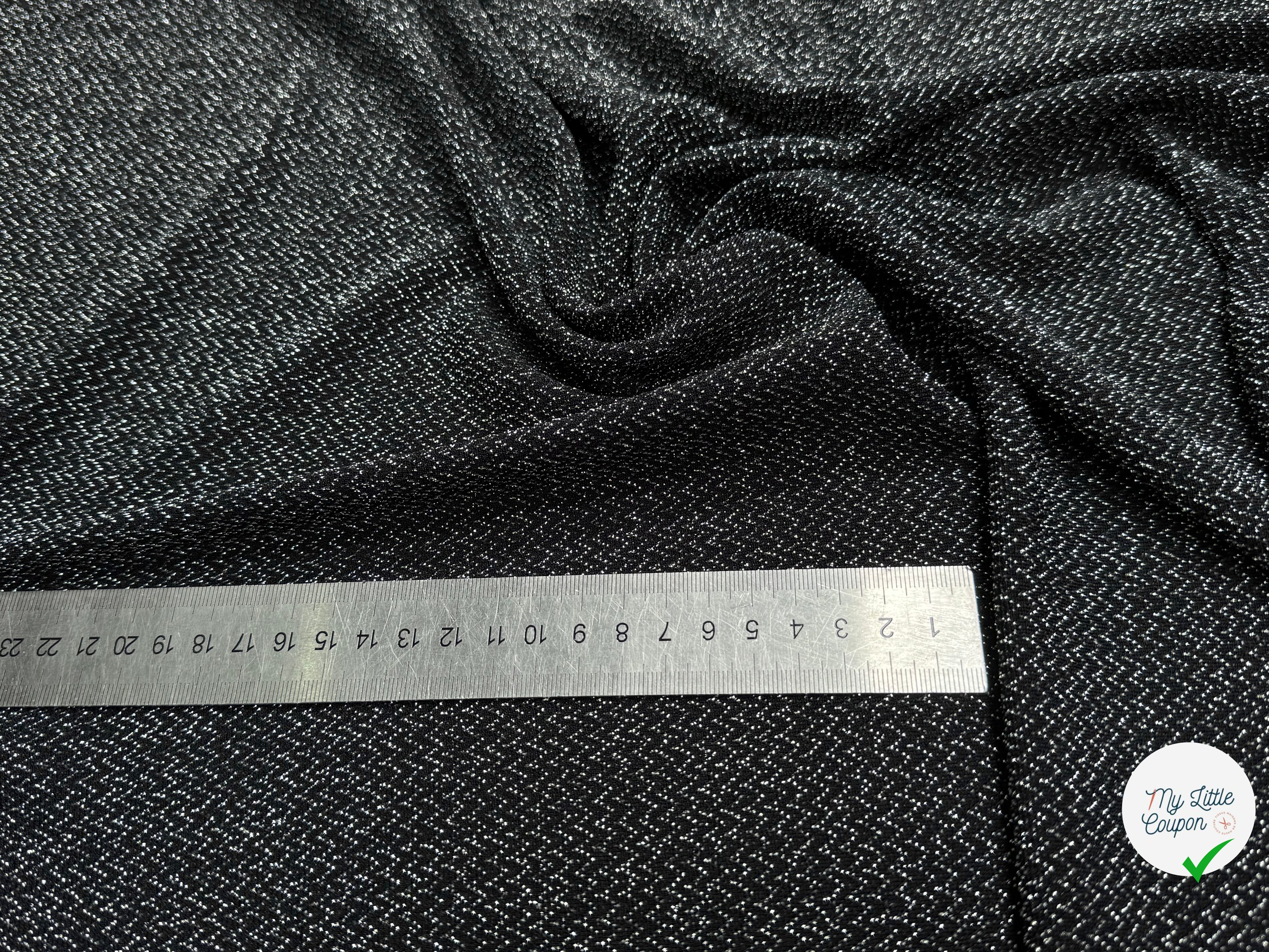 MAILLE FÊTE ULTRA STRETCH BRILLANT BLACK SILVER - My Little Coupon