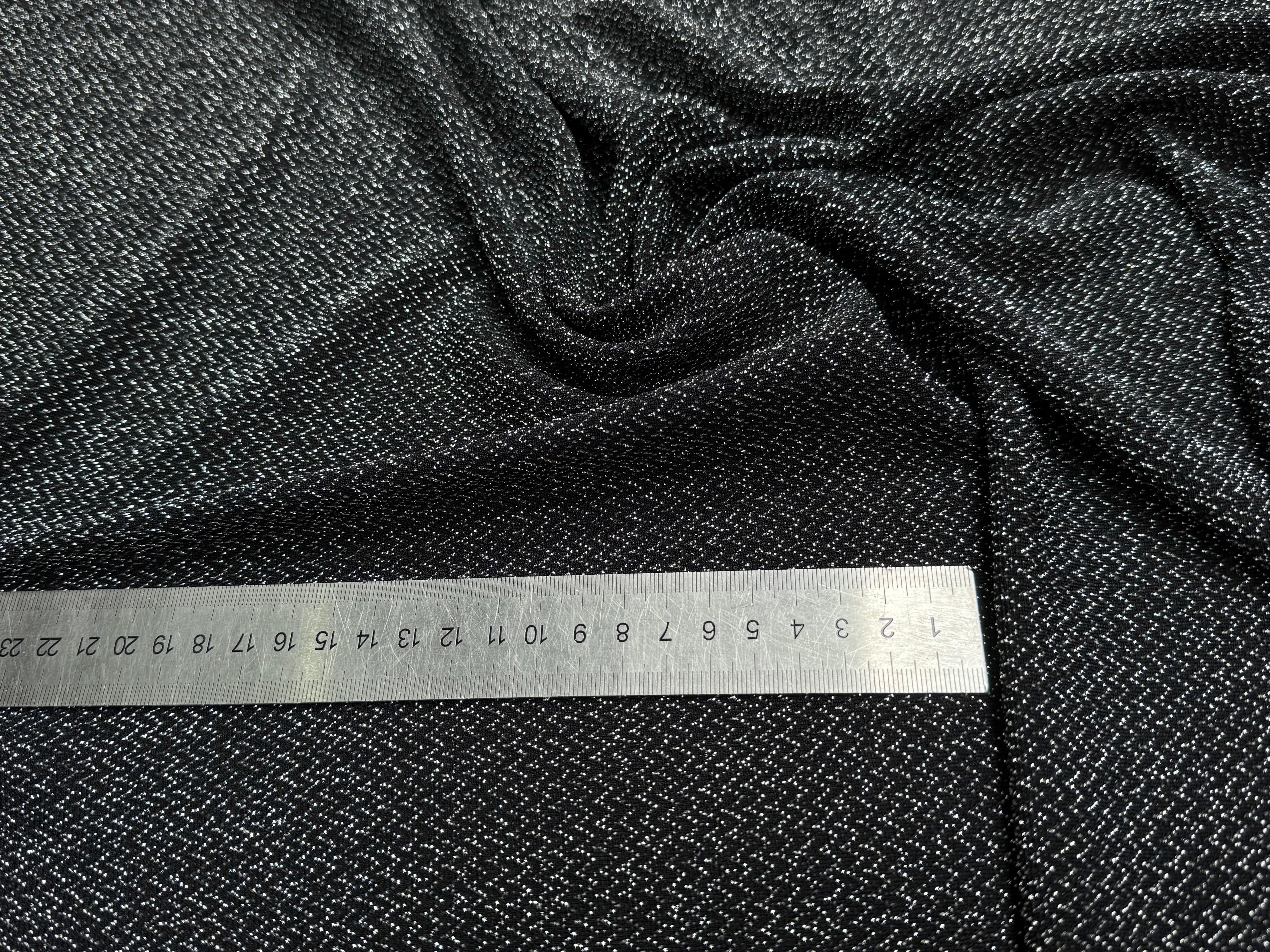 MAILLE FÊTE ULTRA STRETCH BRILLANT BLACK SILVER - My Little Coupon