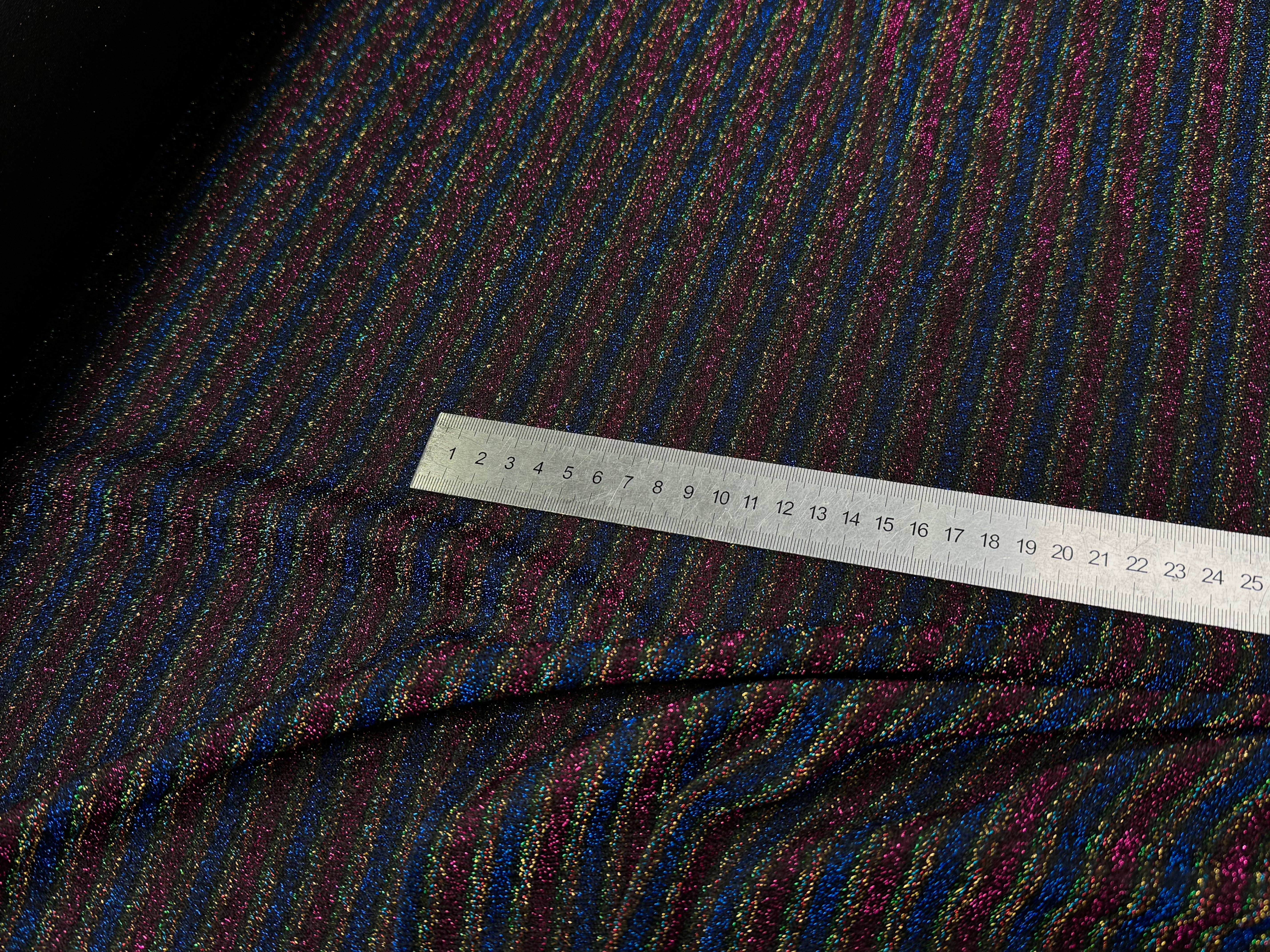 MAILLE FÊTE ULTRA STRETCH BRILLANT MULTICOLORES ROYAL FUSHIA - My Little Coupon