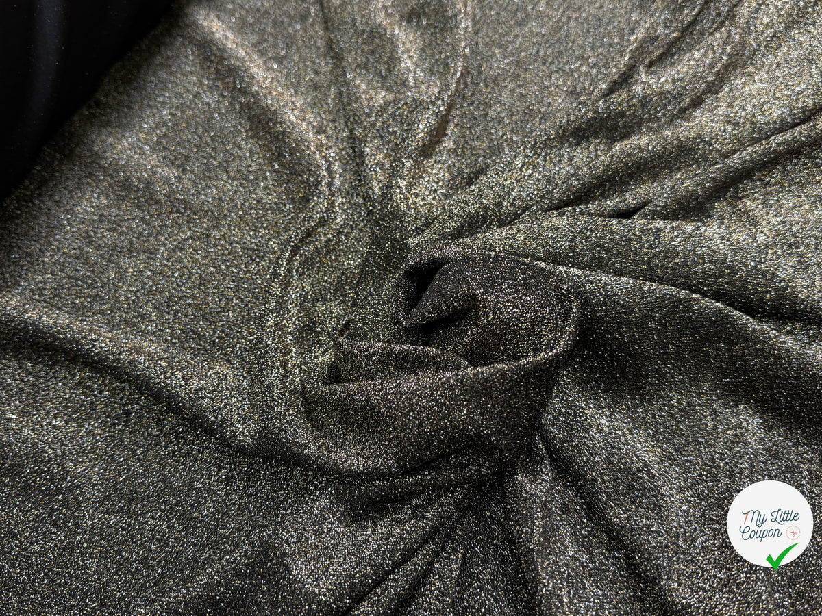 MAILLE FÊTE ULTRA STRETCH BRILLANT OR ARGENTÉ POLY FRENCH TERRY 2 TONE - My Little Coupon