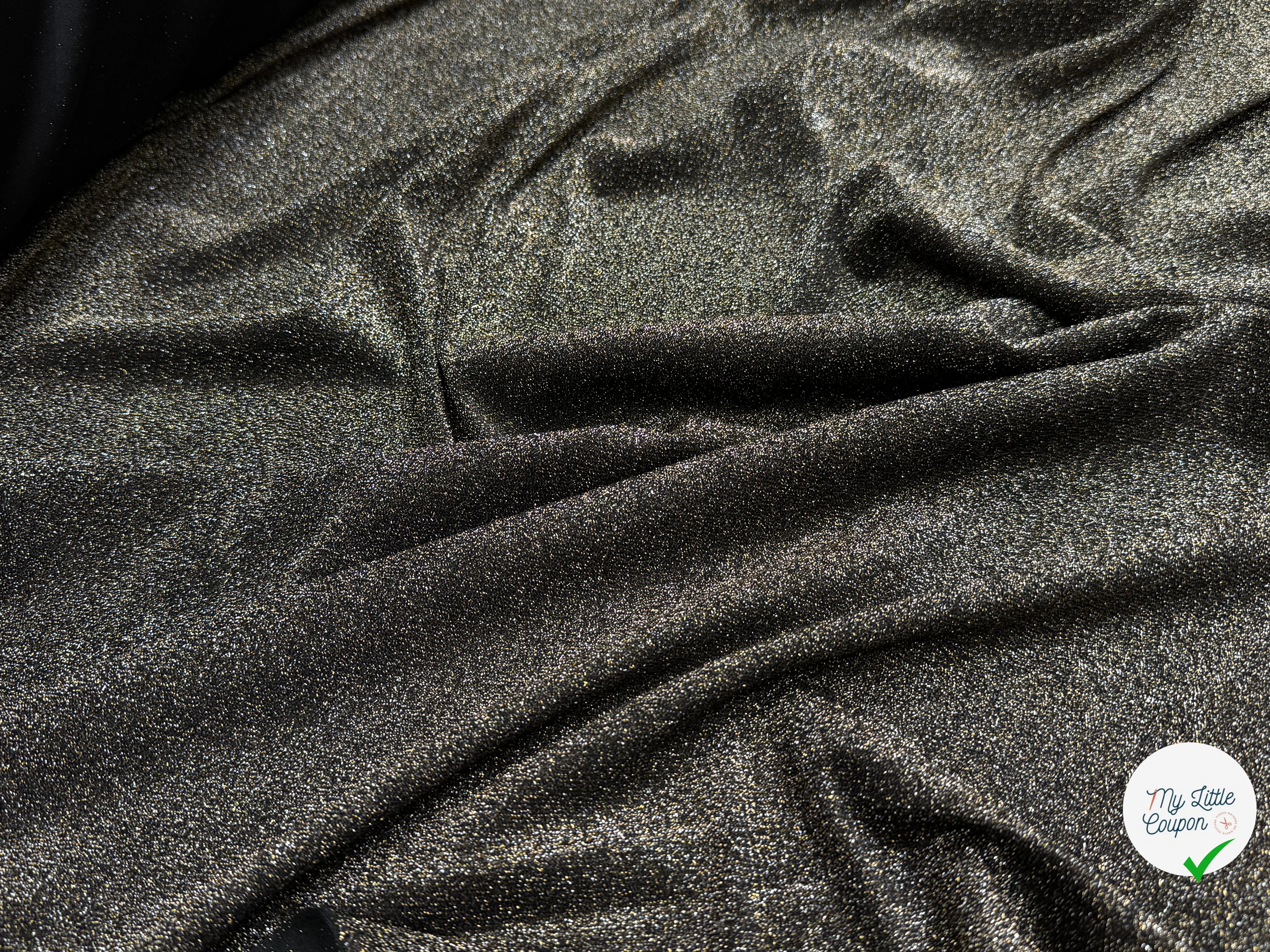 MAILLE FÊTE ULTRA STRETCH BRILLANT OR ARGENTÉ POLY FRENCH TERRY 2 TONE - My Little Coupon