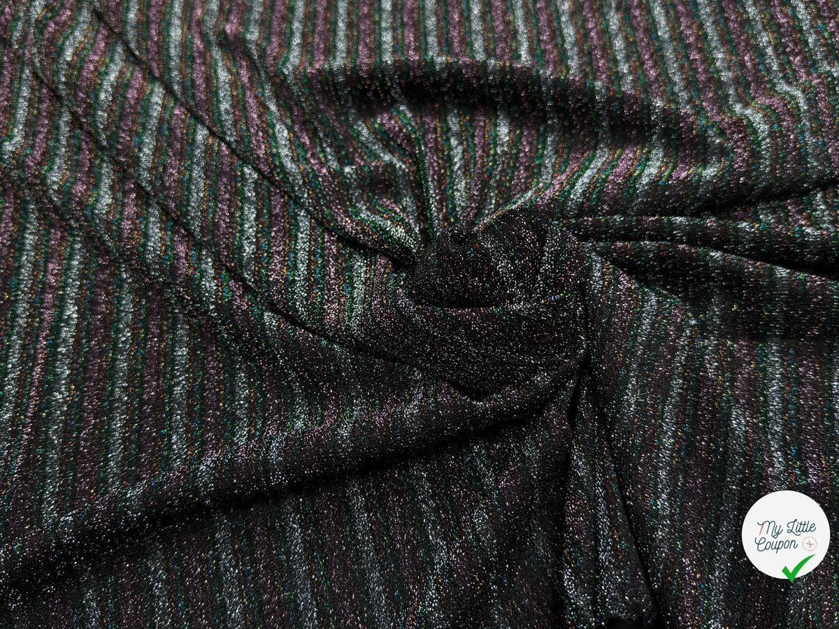 MAILLE FÊTE ULTRA STRETCH BRILLANT BLACK SILVER - My Little Coupon