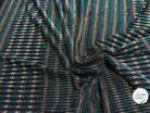 MAILLE FÊTE ULTRA STRETCH BRILLANT POLY INTERLOCK TURQUOISE/RED - My Little Coupon