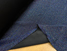 MAILLE FÊTE ULTRA STRETCH BRILLANT POLY MULTICOL INTERLOCK BLEU - My Little Coupon