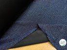MAILLE FÊTE ULTRA STRETCH BRILLANT POLY MULTICOL INTERLOCK BLEU - My Little Coupon