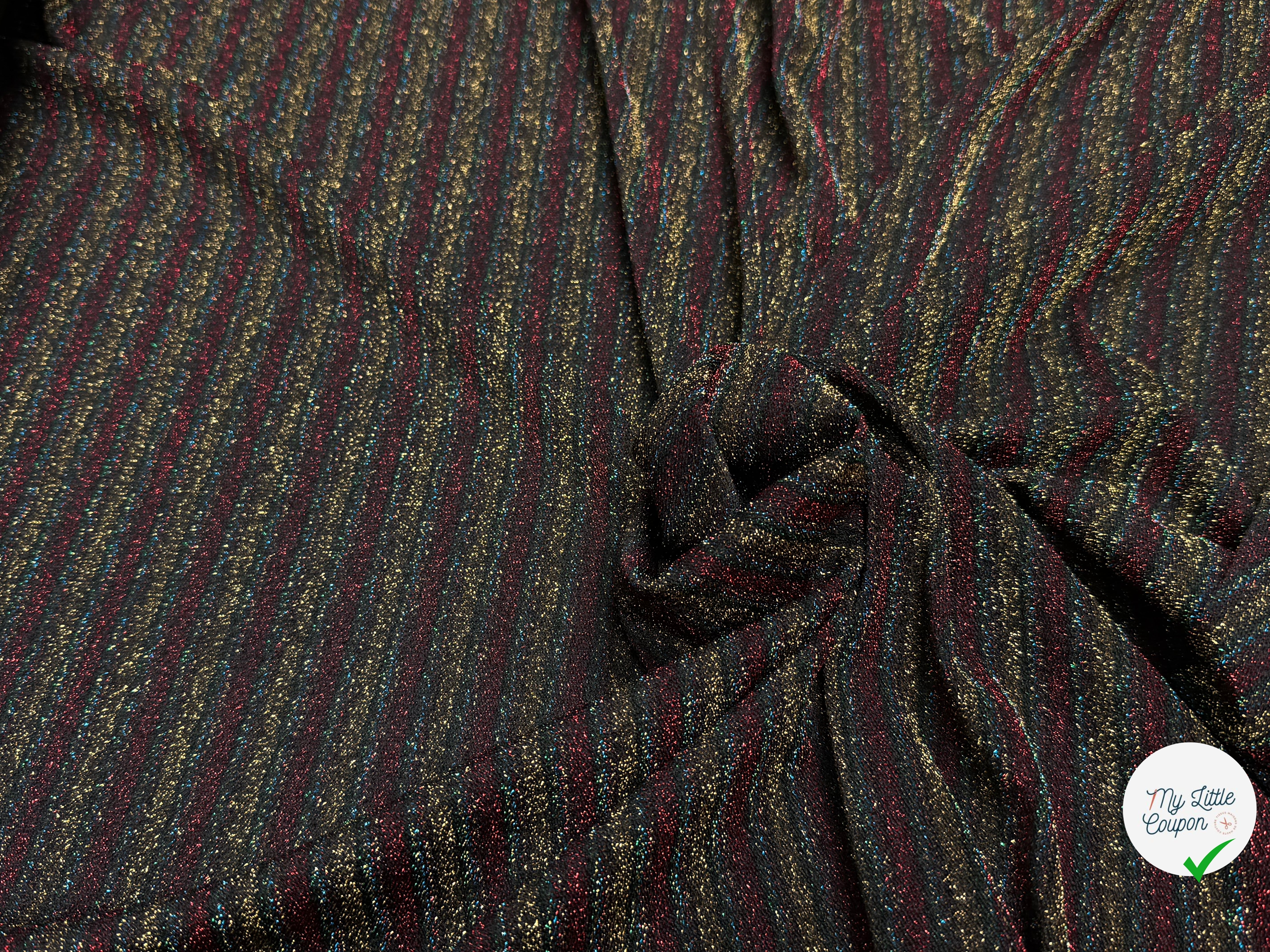 MAILLE FÊTE ULTRA STRETCH BRILLANT BLACK/RED - My Little Coupon