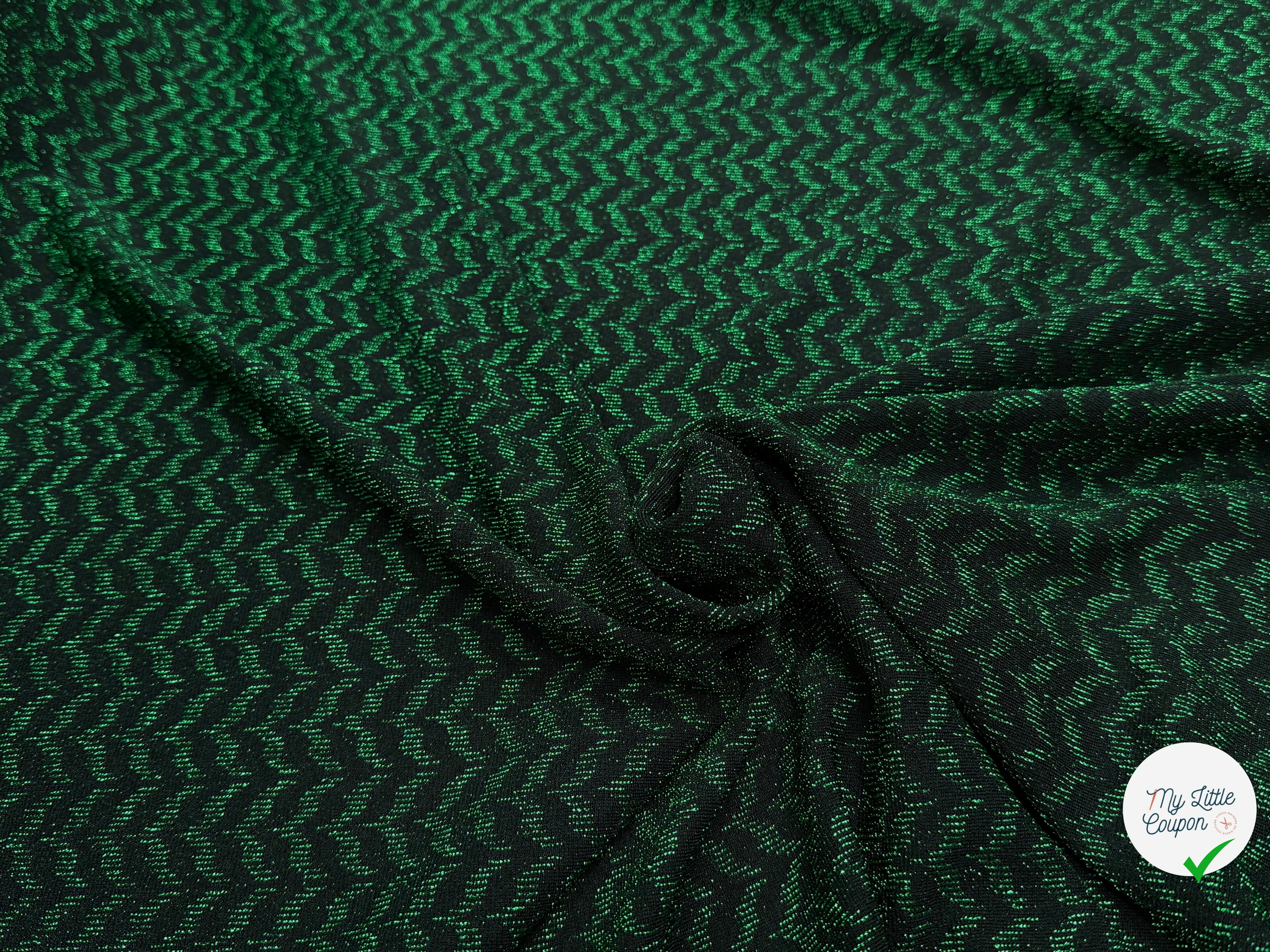 MAILLE FÊTE ULTRA STRETCH BRILLANT VERT - My Little Coupon