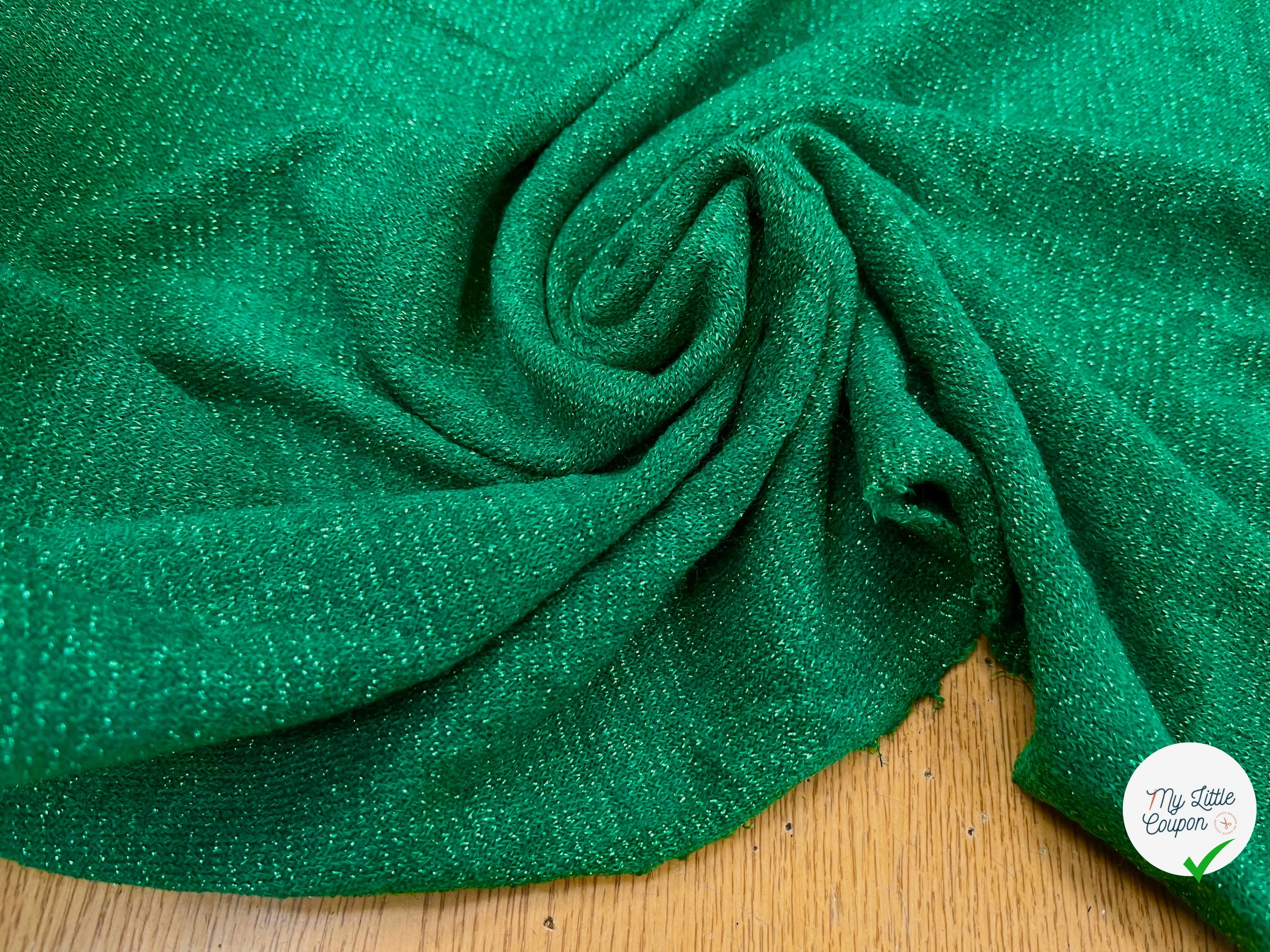 MAILLE FÊTE VERT LEGREMENT BRILLANTE - My Little Coupon