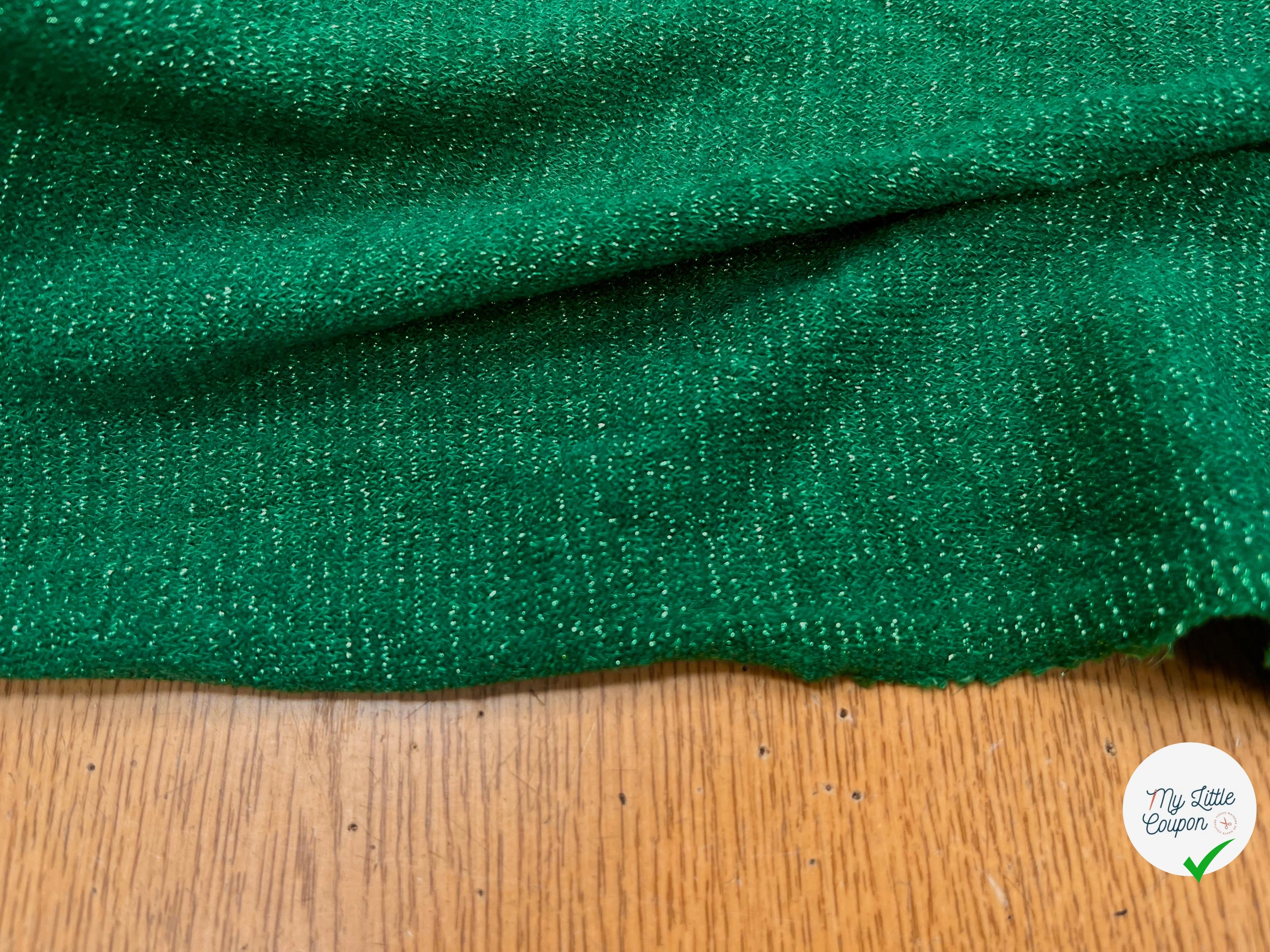 MAILLE FÊTE VERT LEGREMENT BRILLANTE - My Little Coupon