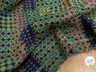 MAILLE GRATTÉE JACQUARD MOSAÏQUE VERT ET ROSE CORNILLON FAIENCE ANIS - My Little Coupon